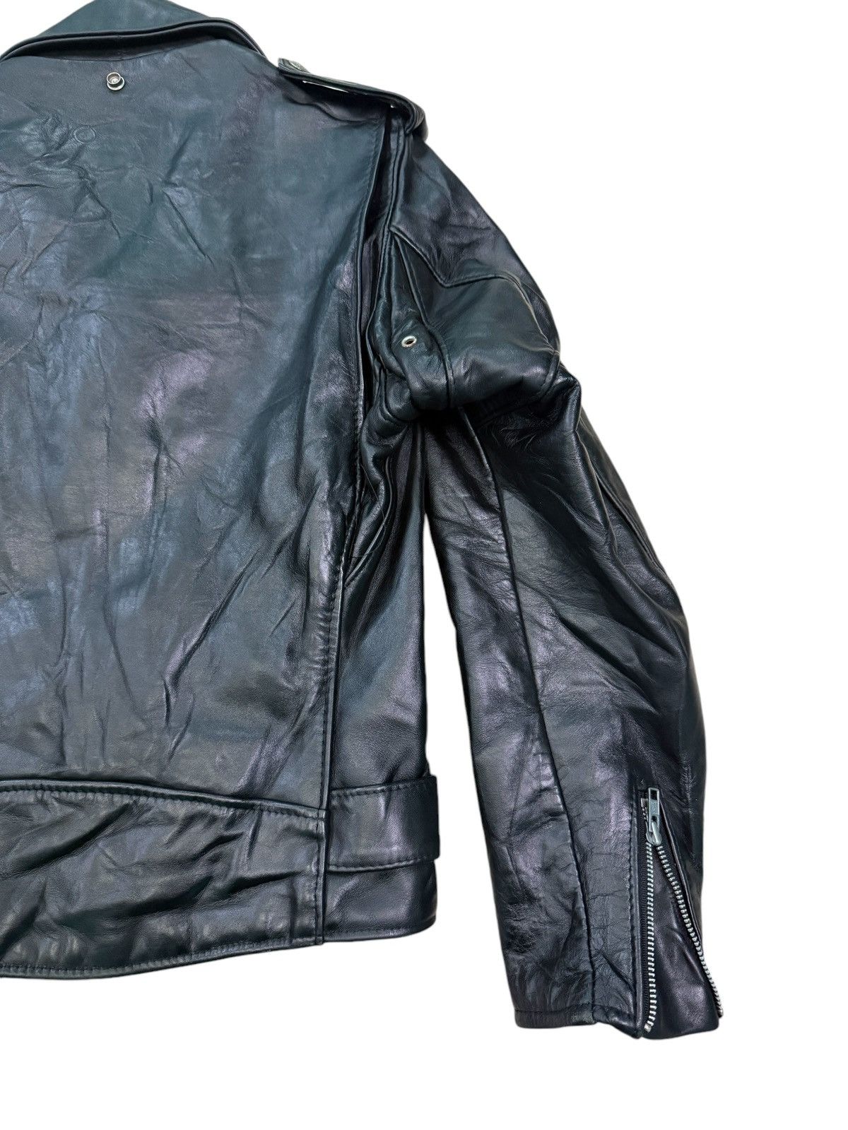 Schott RARE VINTAGE SCHOOT PERFECTO DOUBLE LEATHER RIDERS JACKET Size XS / US 0-2 / IT 36-38 - 11 Thumbnail