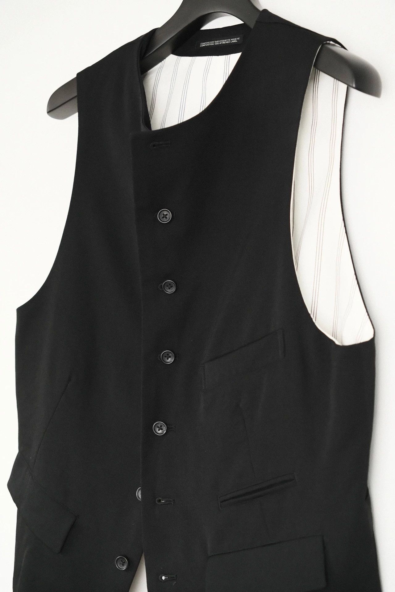 Yohji Yamamoto Yohji Yamamoto 23AW VTG Chinese Collarless Vest Size US M / EU 48-50 / 2 - 4 Thumbnail
