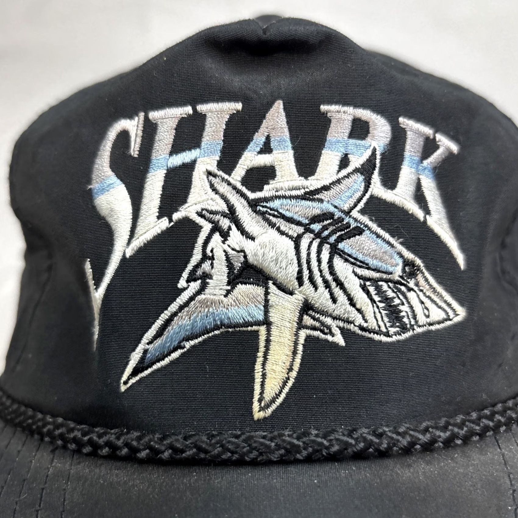 CO VINTAGE Shark Hat YoungAn Hat Co Black SnapBack Embroidered Size ONE SIZE - 4 Thumbnail