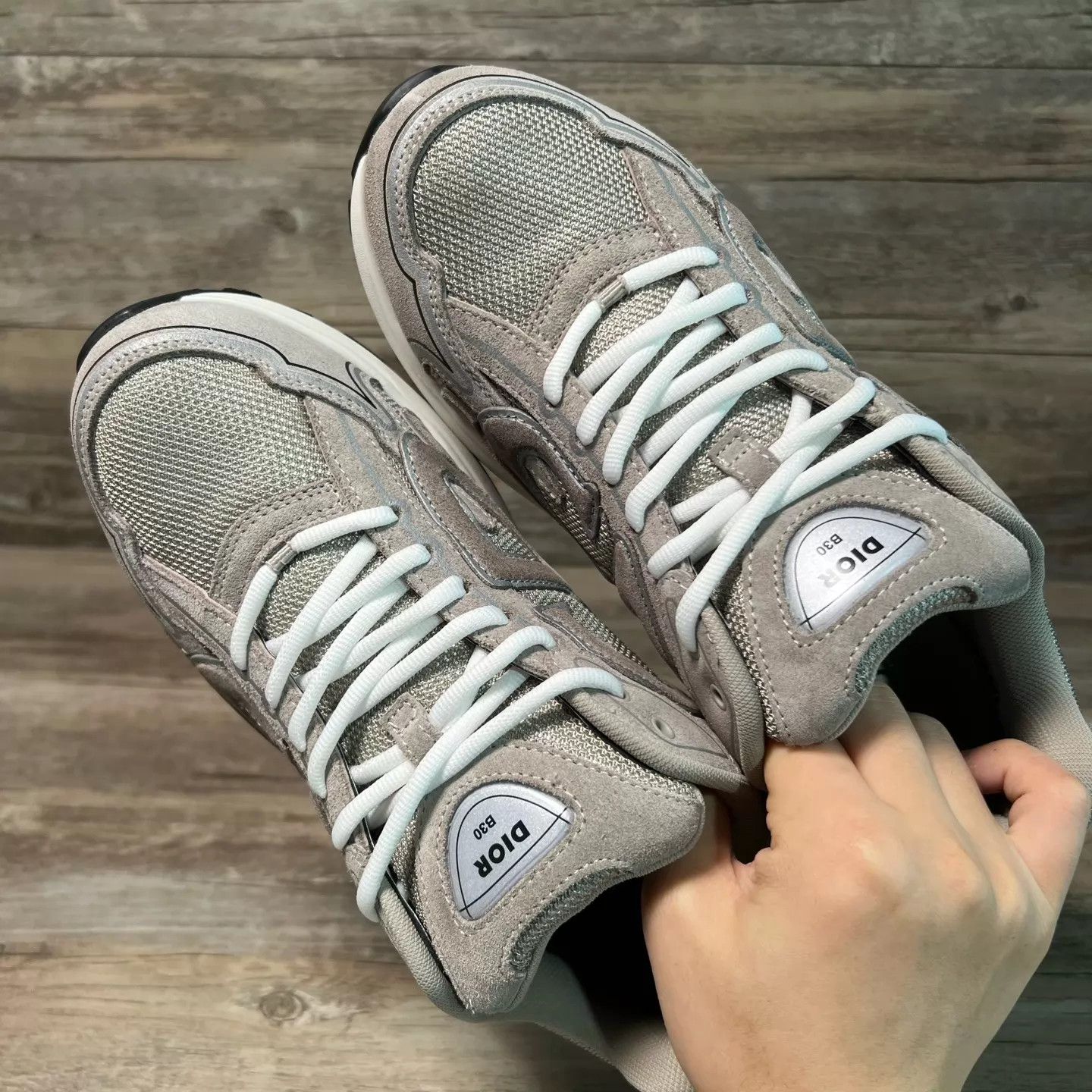 Dior Dior B30 25 New Sneakers Gray/White 41 98 New Size US 8 / EU 41 - 5 Thumbnail