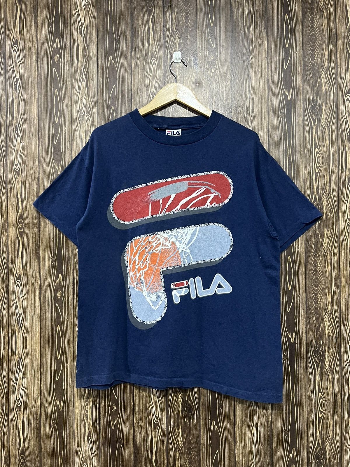 Fila Vintage 90s Fila Big Logo Tshirt Size US L / EU 52-54 / 3 - 1 Thumbnail