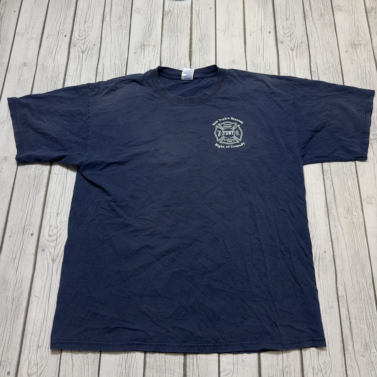 Gildan × Vintage Vintage FDNY tee Size US XL / EU 56 / 4 - 2 Thumbnail