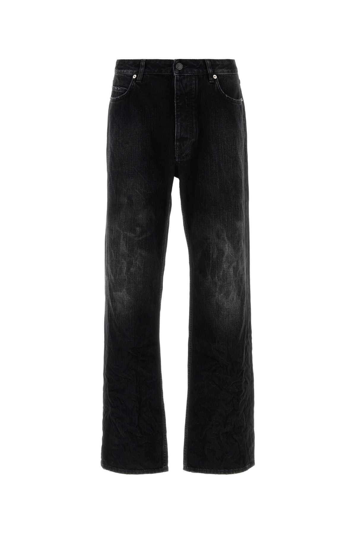 Balenciaga Black Denim Wide-Leg Jeans Size US 31 - 1 Thumbnail