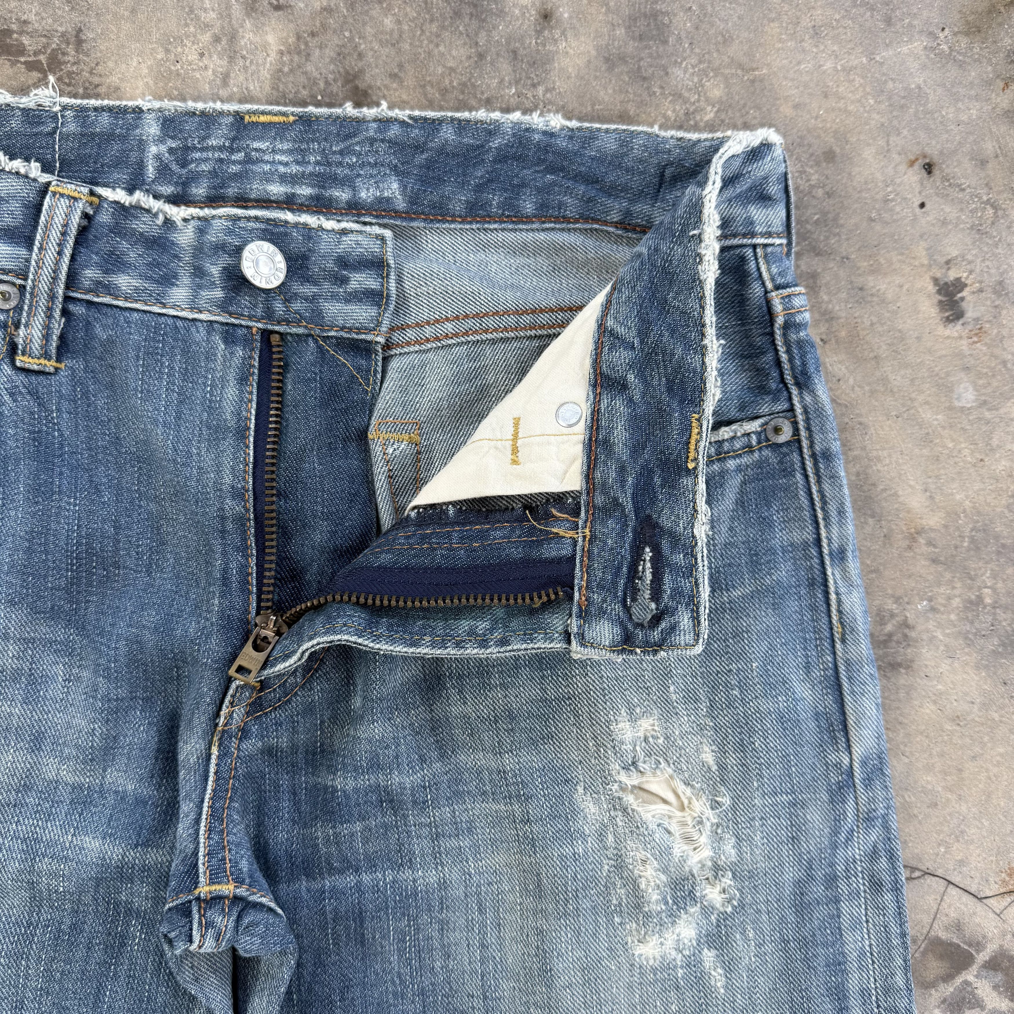 Edwin vintage Edwin distressed denim Jean pants Size US 30 / EU 46 - 6 Thumbnail