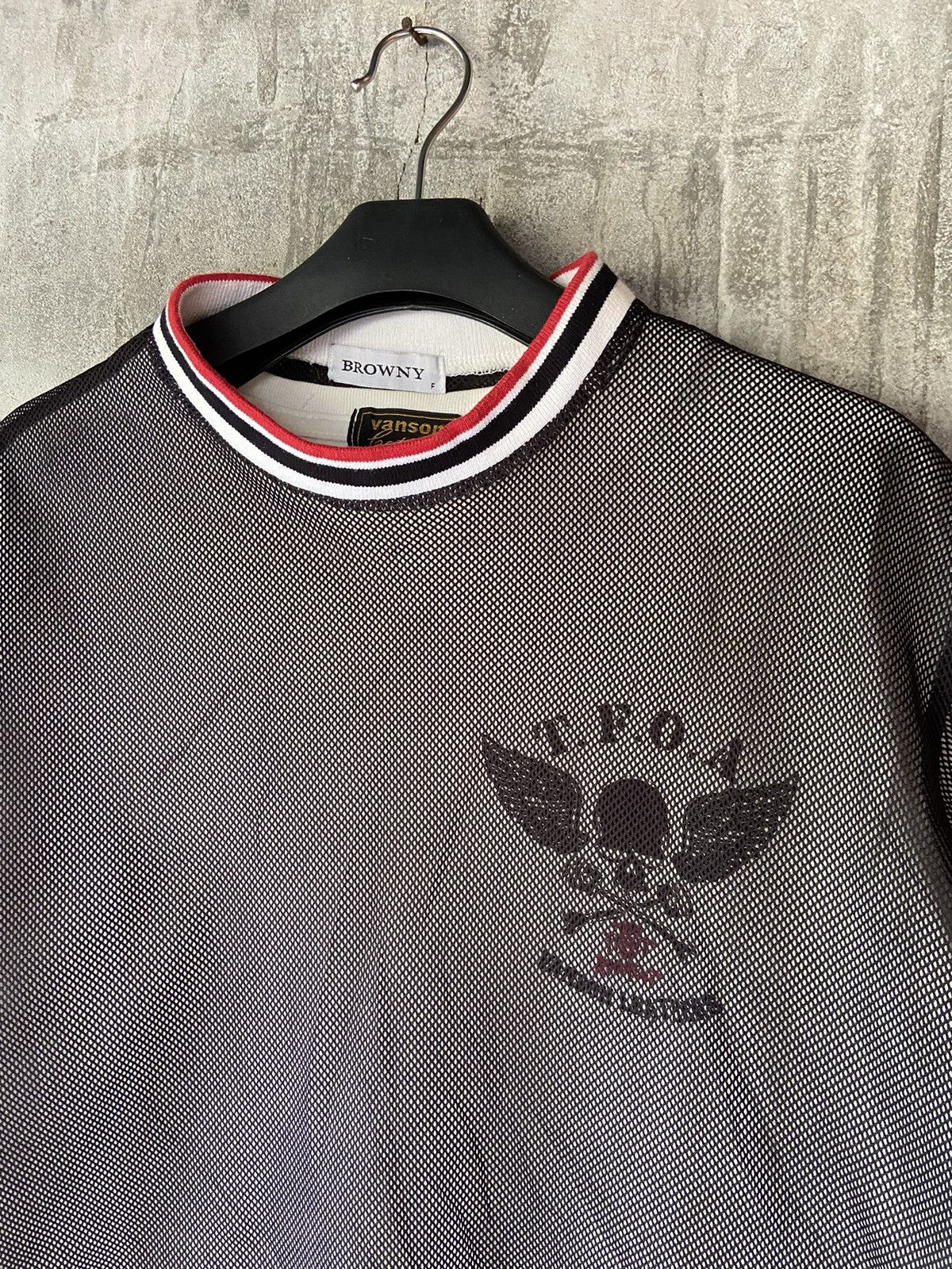 Beauty Beast × Hysteric Glamour × Japanese Brand BROWNY TEE OPEN KNIT 2 IN 1 VANSON X T.F.O.A LONG SLEEVE Size US L / EU 52-54 / 3 - 6 Thumbnail
