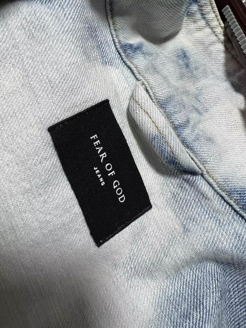 Fear of God Fear of God Snowflake rendering ink-splashed denim jacket Size US L / EU 52-54 / 3 - 5 Thumbnail