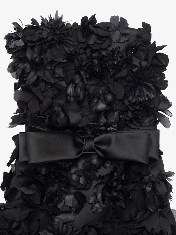 Givenchy o1srvl11e1124 Flower Dress in Black Size XS / US 0-2 / IT 36-38 - 6 Thumbnail