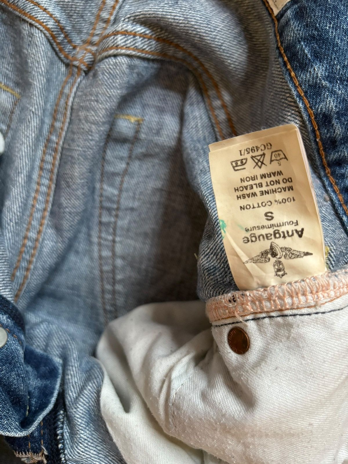 Japanese Brand Vintage Japanese Brand Printed Faded Wash Distressed Jeans Size US 30 / EU 46 - 10 Thumbnail