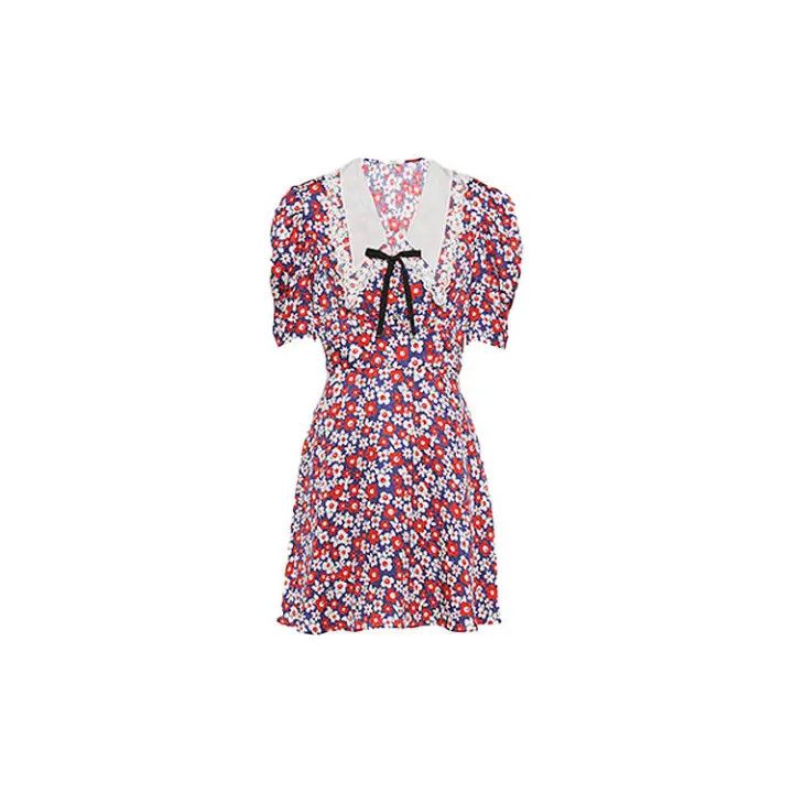 Miu Miu Miu Miu Floral Printed Satin Dress 0079 Size M / US 6-8 / IT 42-44 - 1 Thumbnail