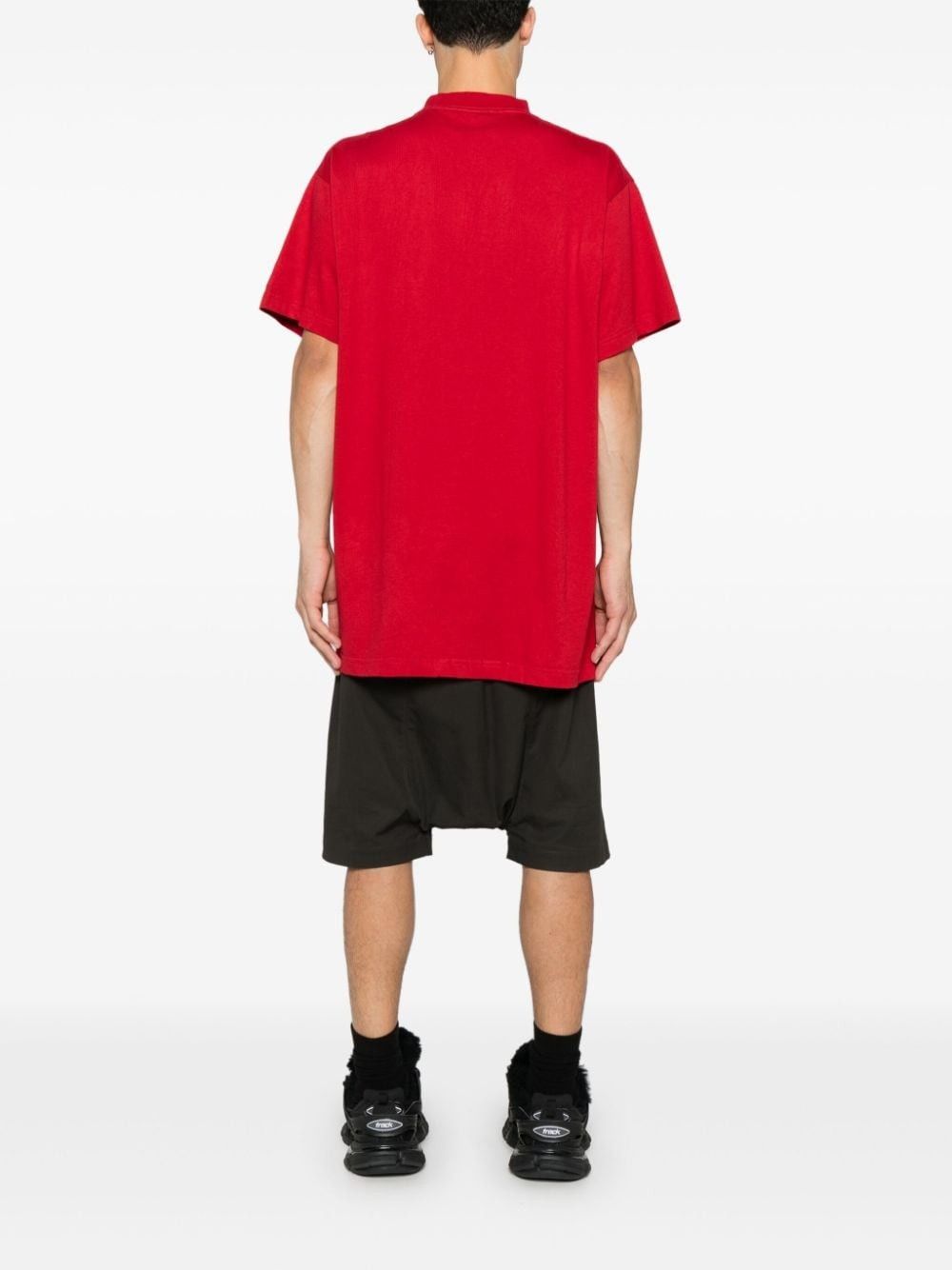 Balenciaga o1w1db11125 Dup / Keep Calm T-Shirt Oversized in Red Size US XL / EU 56 / 4 - 3 Thumbnail