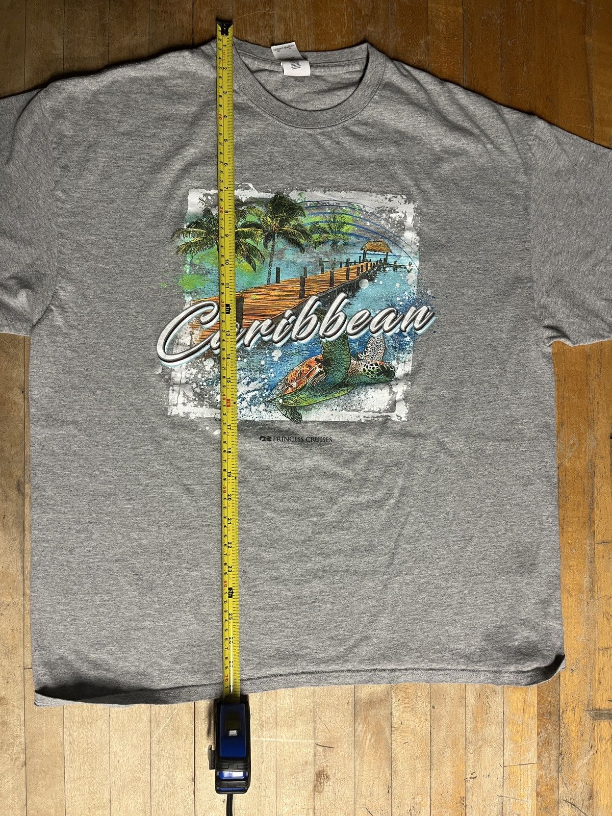 Gildan × Vintage Vintage Caribbean Gildan Grey T-Shirt | XL Size US XL / EU 56 / 4 - 3 Thumbnail