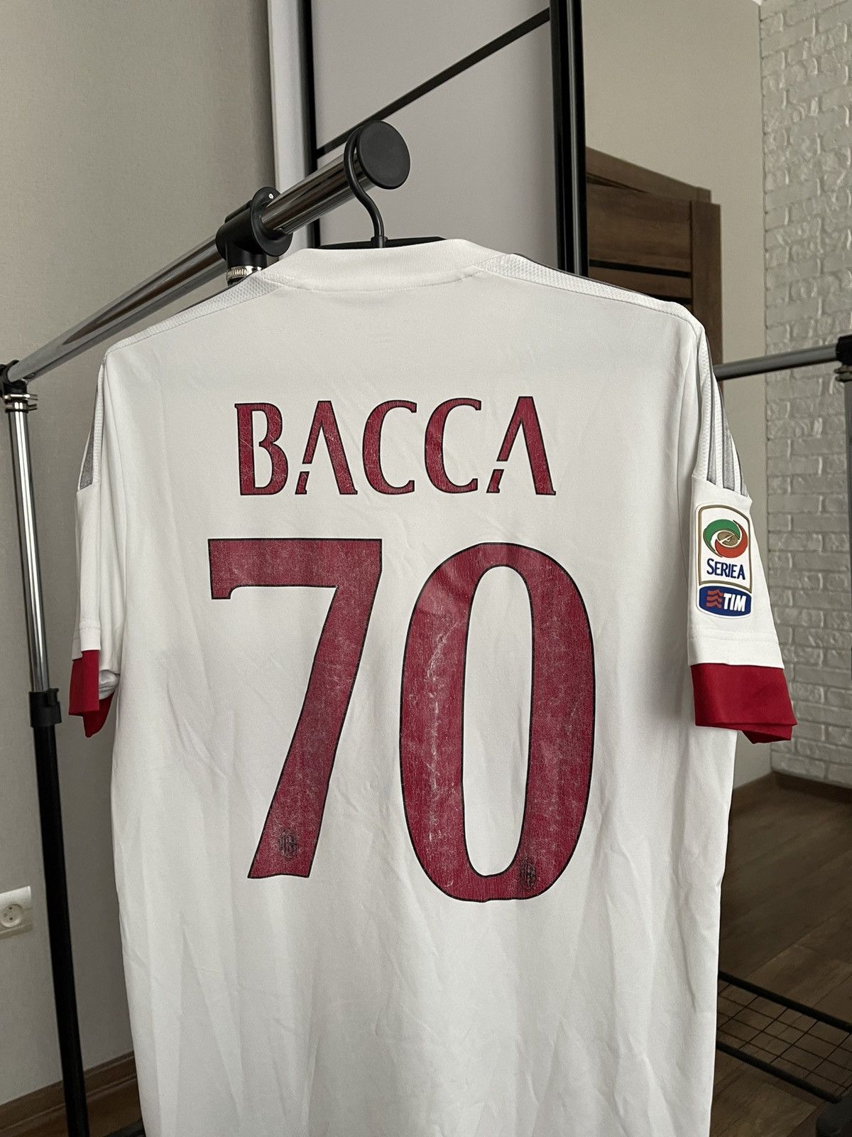 Adidas 2015/2016 AC Milan Bacca Adidas Soccer Jersey T-Shirt Size US S / EU 44-46 / 1 - 4 Thumbnail