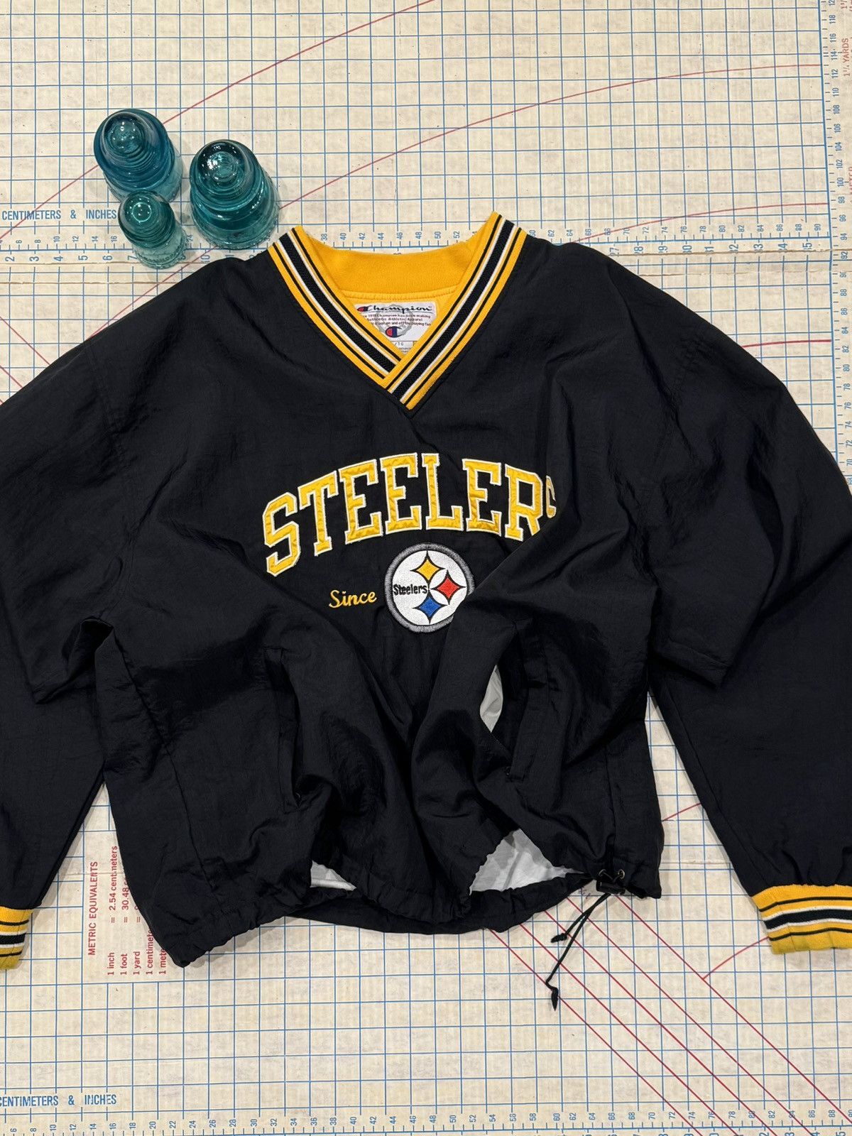Champion Champion Pittsburg Steelers Pull Over Jacket Men Size XL Blk Size US XL / EU 56 / 4 - 4 Thumbnail