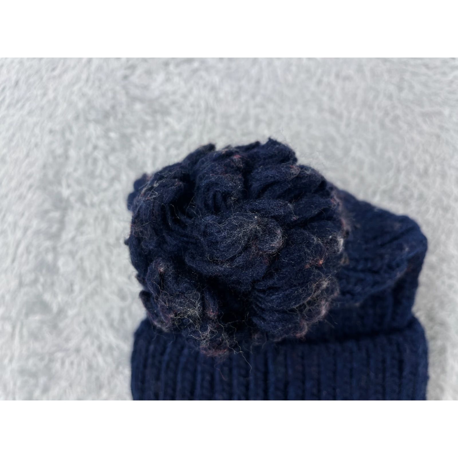 Vintage Be Mine: Beanie Toque Womens One Size Blue Acrylic Snow Winter Ski Pom Outdoors Size ONE SIZE - 3 Thumbnail
