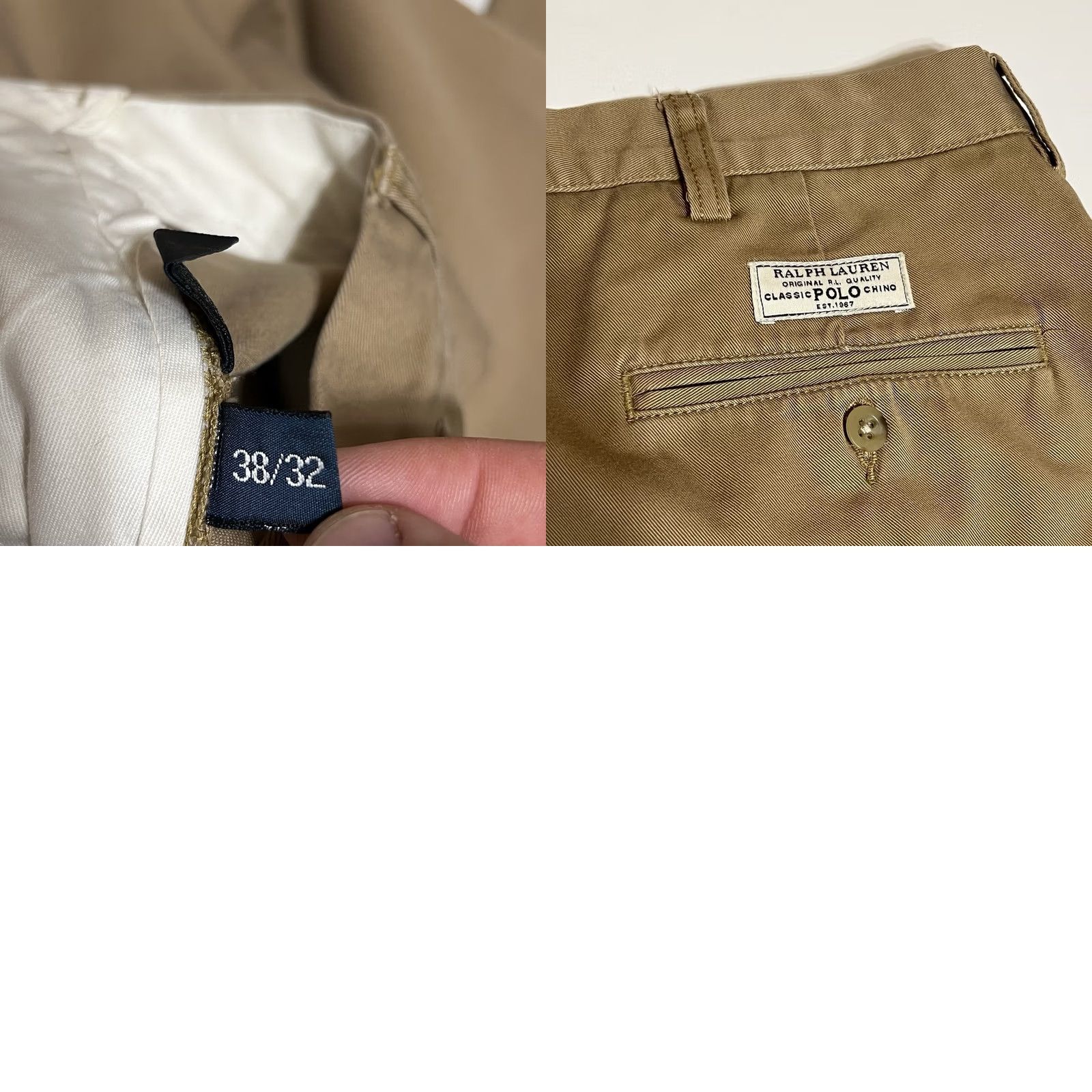 Polo Ralph Lauren VINTAGE Polo Ralph Lauren Prospect Pants Mens 38x32 Chino Beige Flat Front Straight Leg Shirt? Size US M / EU 48-50 / 2 - 8 Thumbnail