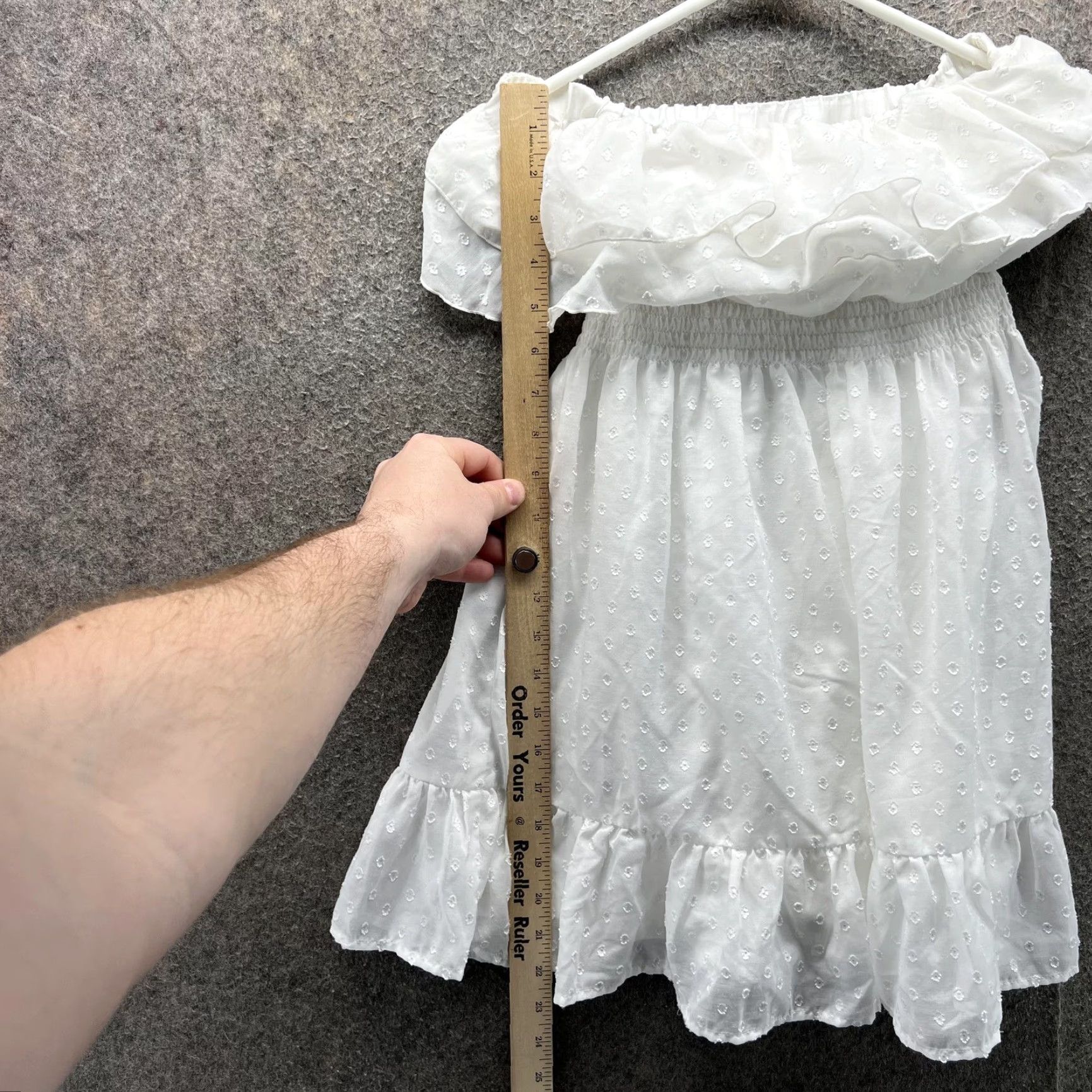 Lilly Pulitzer Lilly Pulitzer Dress Womens XS White Eyelet Lace Off Shoulder Ruffle Sundress Size XS / US 0-2 / IT 36-38 - 5 Thumbnail