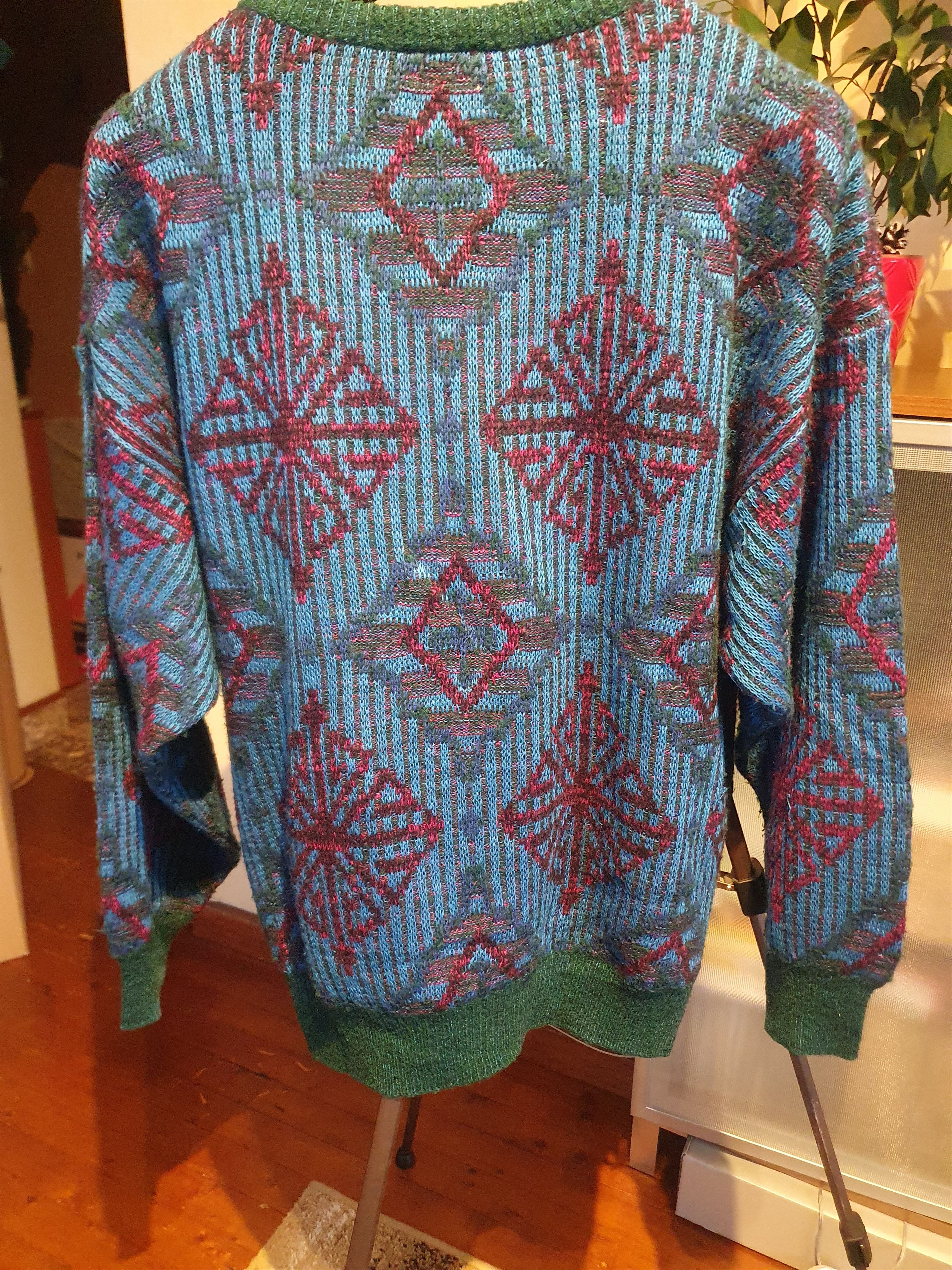 Vintage Fiume Made in Italy Sweater Vintage Geometric Pattern sz L Size US L / EU 52-54 / 3 - 10 Thumbnail