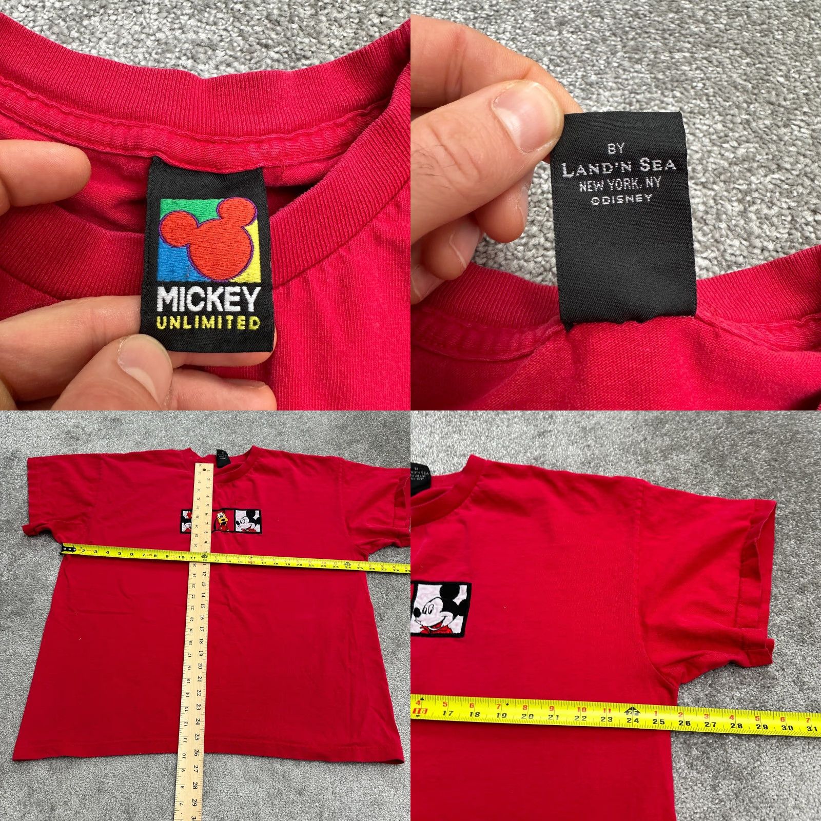 Mickey Unlimited VINTAGE Mickey Unlimited Graphic T-Shirt 90s Cartoon Mens 2XL Red Embroidered Size US XXL / EU 58 / 5 - 8 Thumbnail