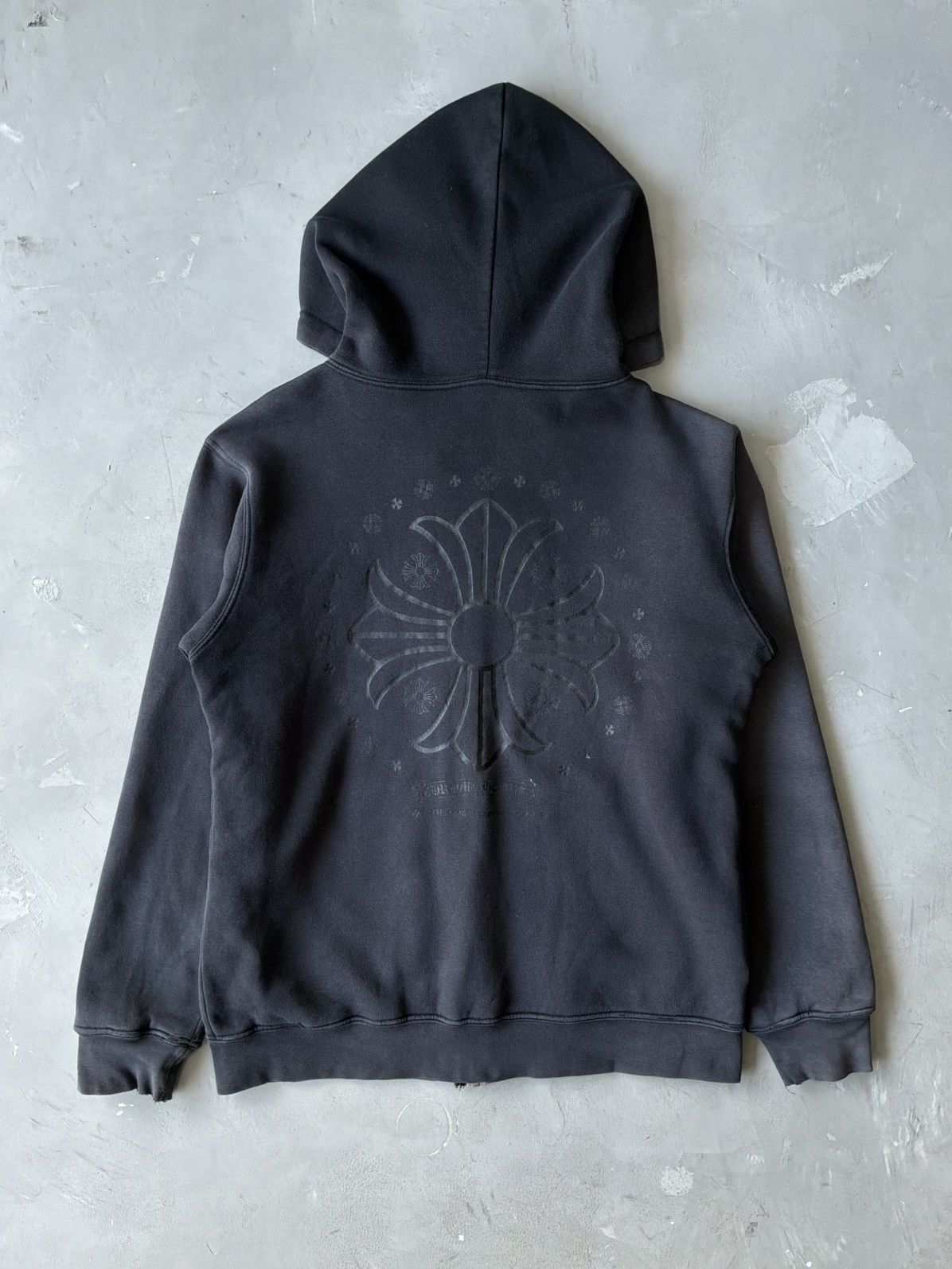 Chrome Hearts 2000s Chrome Hearts - Tonal Cross Thermal Zip Hoodie Size US M / EU 48-50 / 2 - 1 Thumbnail