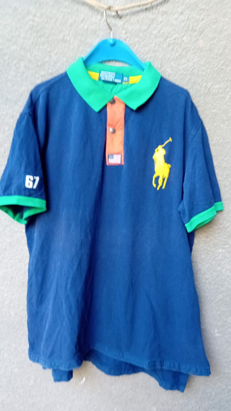 Polo Ralph Lauren × Vintage Polo Ralph Lauren Colour Block Vintage Big Pony Polo XL Size US XL / EU 56 / 4 - 3 Thumbnail