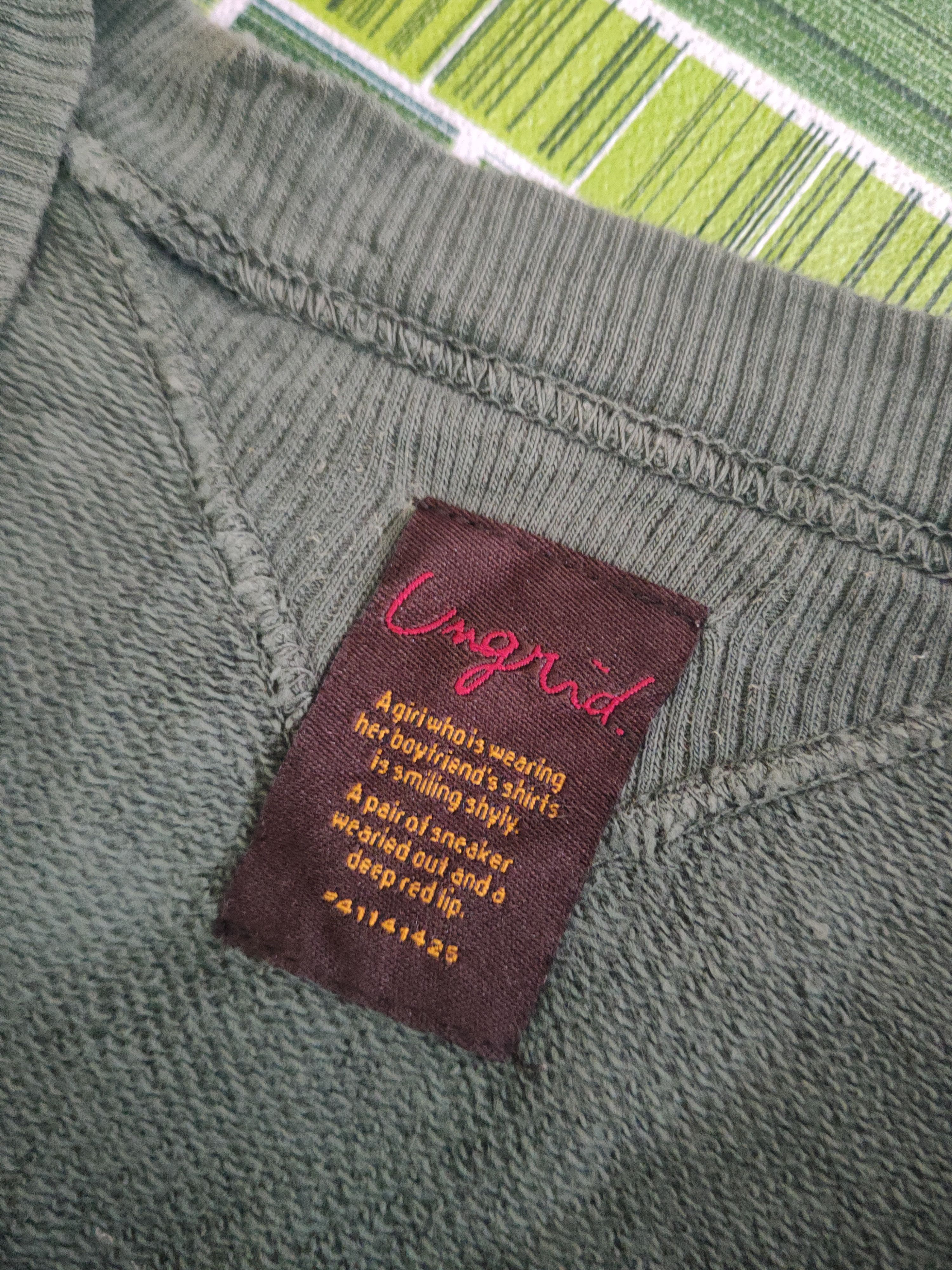 Japanese Brand Vintage Faded stuff 💥 Ungrid Dark Green Sweatshirts Size US L / EU 52-54 / 3 - 13 Thumbnail