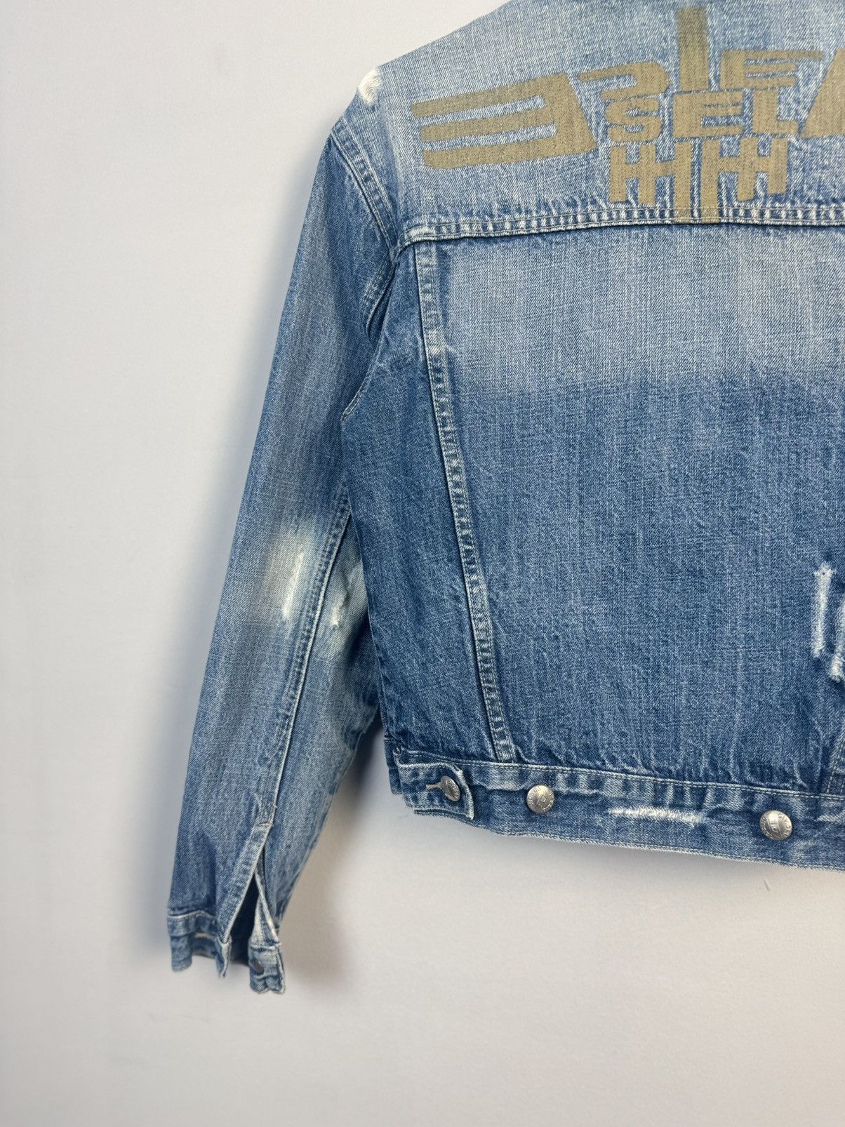 Diesel × Vintage Vintage Y2K Diesel Denim Western Cropped Distressed Jacket Size M / US 6-8 / IT 42-44 - 9 Thumbnail