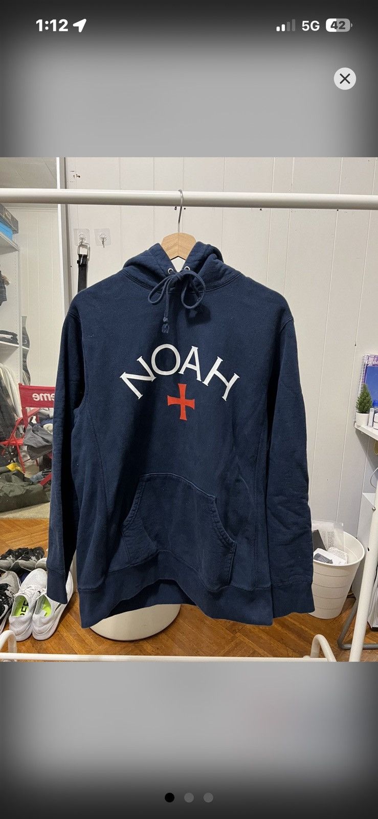 Noah Noah Navy Core Logo Hoodie Size US M / EU 48-50 / 2 - 1 Thumbnail