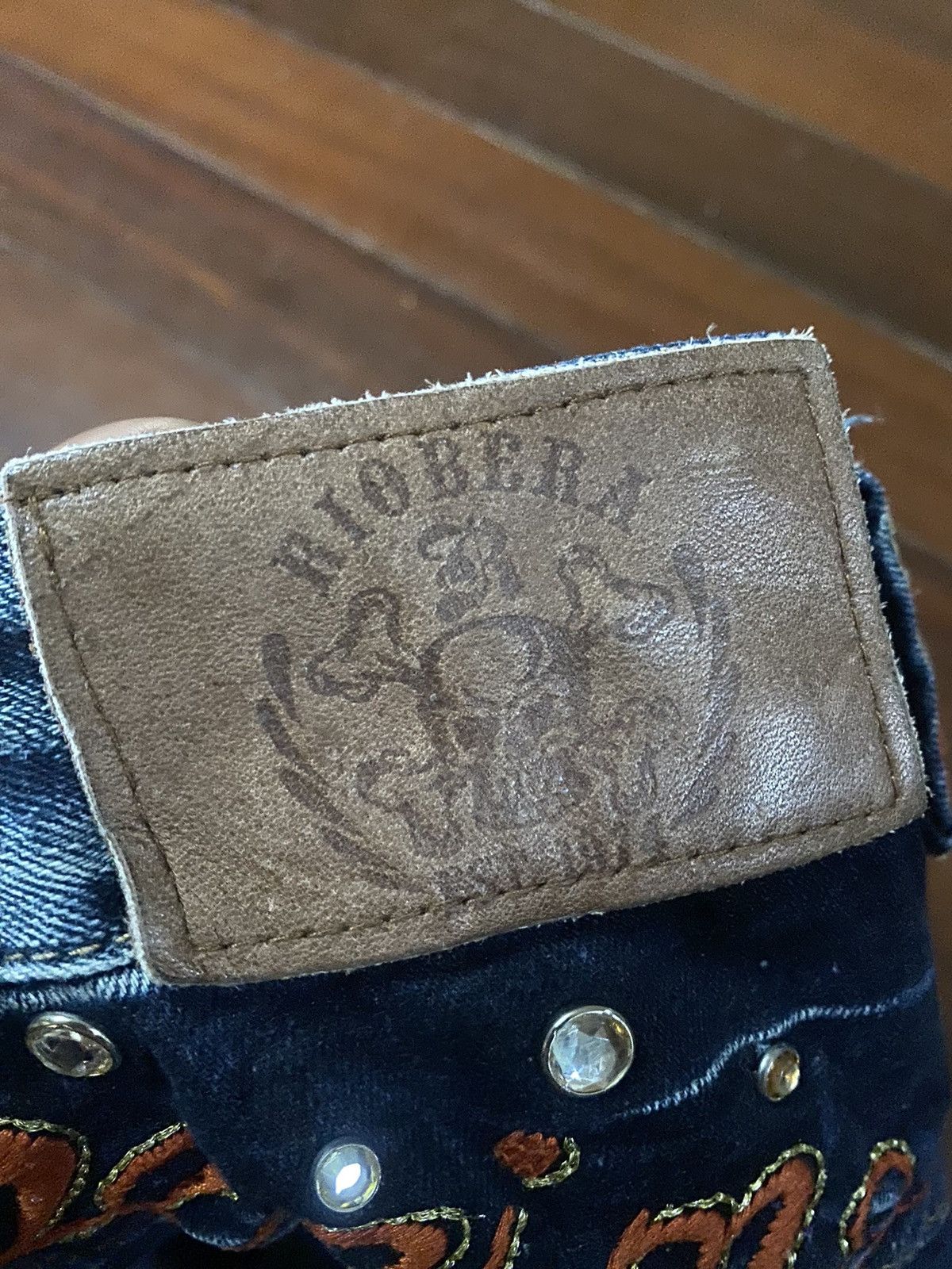 JNCO FIRE 🔥 RIOBERA DENIM FLARE JEANS LOW RISE EMBROIDERED STUDD Size 34" / US 12 / IT 48 - 22 Thumbnail