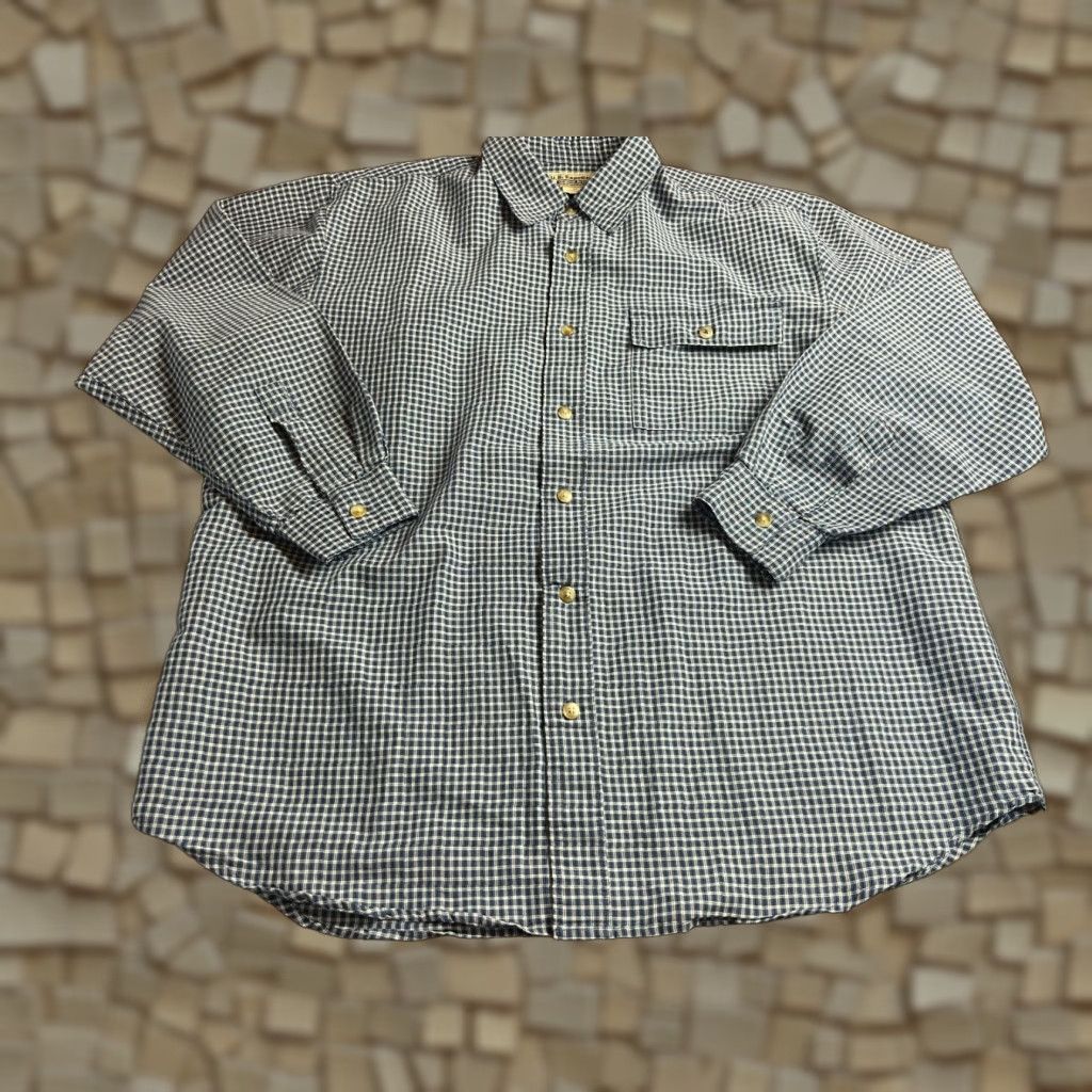 Vintage U.S. Expedition Shirt, Men's XL, Button Up, Plaid, Long Sleeve, Collared, Black Blue Gray, Casual, Fall Spring Summer, Regular, Men Size US XL / EU 56 / 4 - 1 Thumbnail