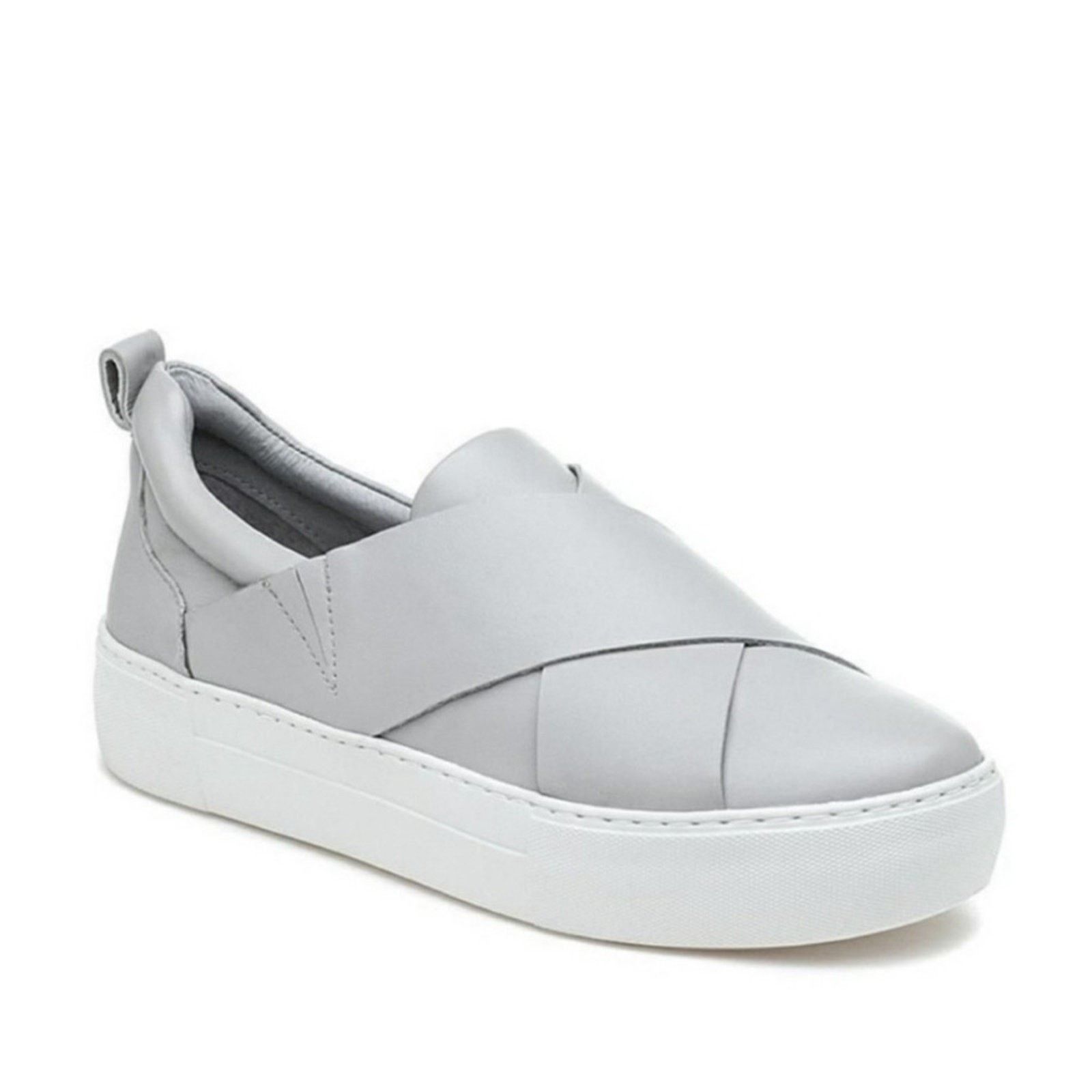 J/Slides J Slides Women's Grey Alec Leather Slip On Platform Size 7.5 Size US 7.5 / IT 37.5 - 1 Thumbnail