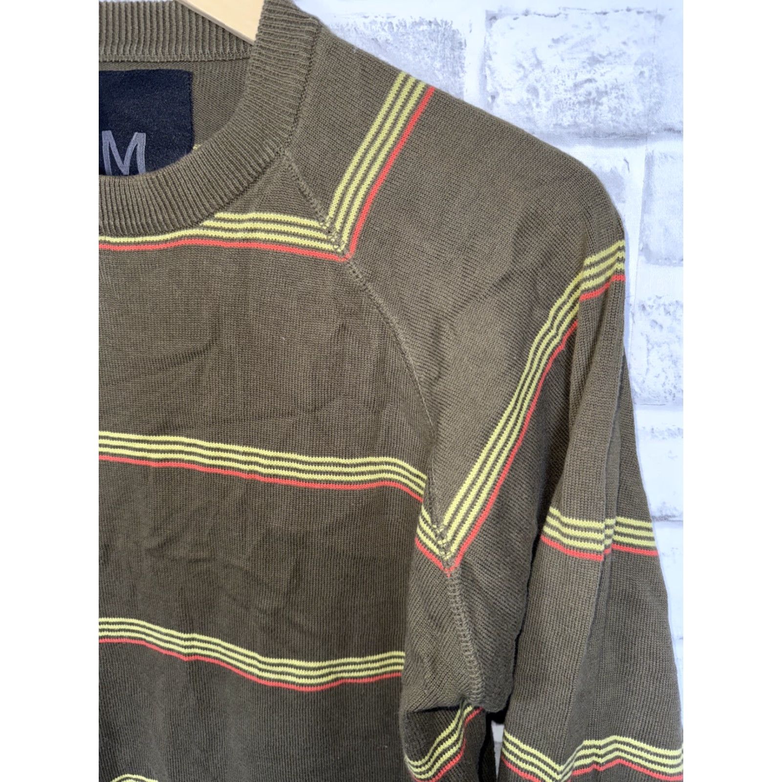 Burton BURTON Snowboarding Green Striped Pullover Sweatshirt Mens M Regular Size US M / EU 48-50 / 2 - 4 Thumbnail