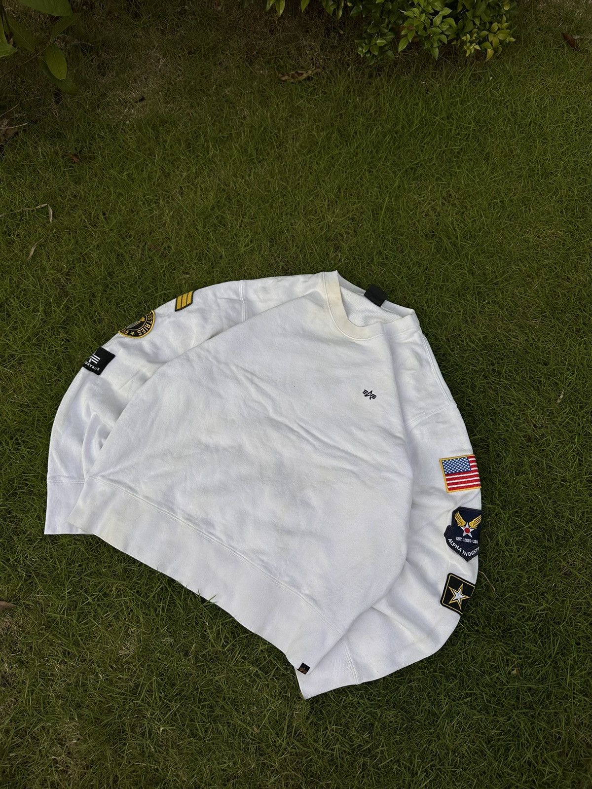 Alpha Industries × Vintage ALPHA INDUSTRIES VINTAGE MONOLOGO STREETWEAR SWEATSHIRT Size US L / EU 52-54 / 3 - 2 Thumbnail