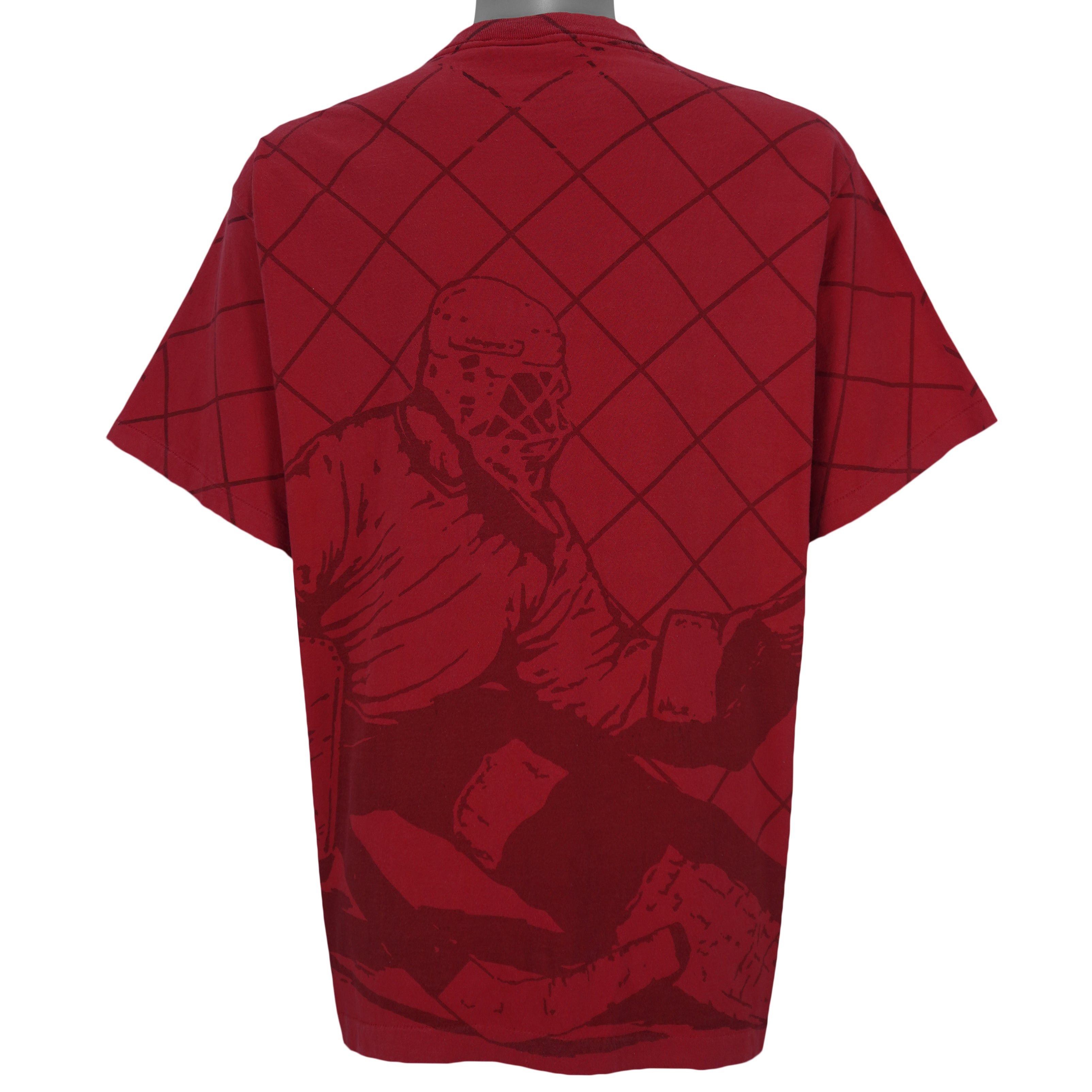NHL Detroit Red Wings Goalie All Over Print T-Shirt 1990s Size US XL / EU 56 / 4 - 2 Thumbnail