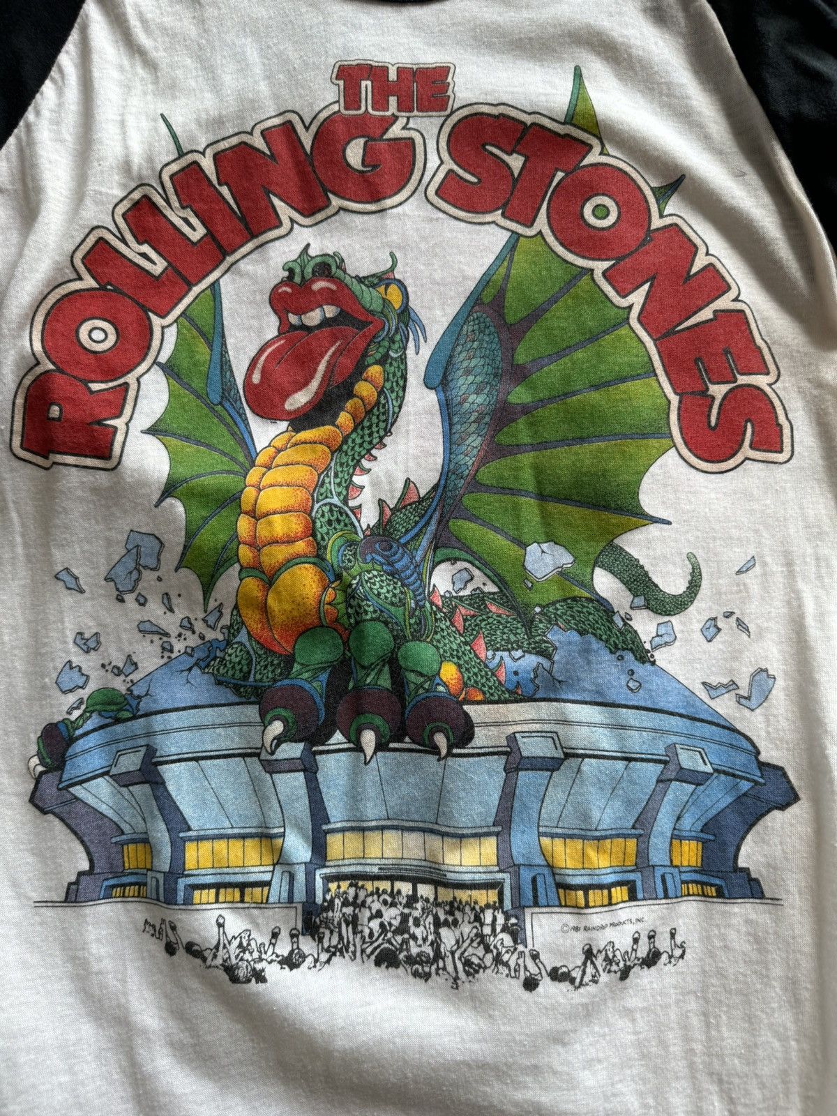 The Rolling Stones The Rolling Stones 1981 Sold Out Tour Raglan Tee Size US M / EU 48-50 / 2 - 2 Thumbnail