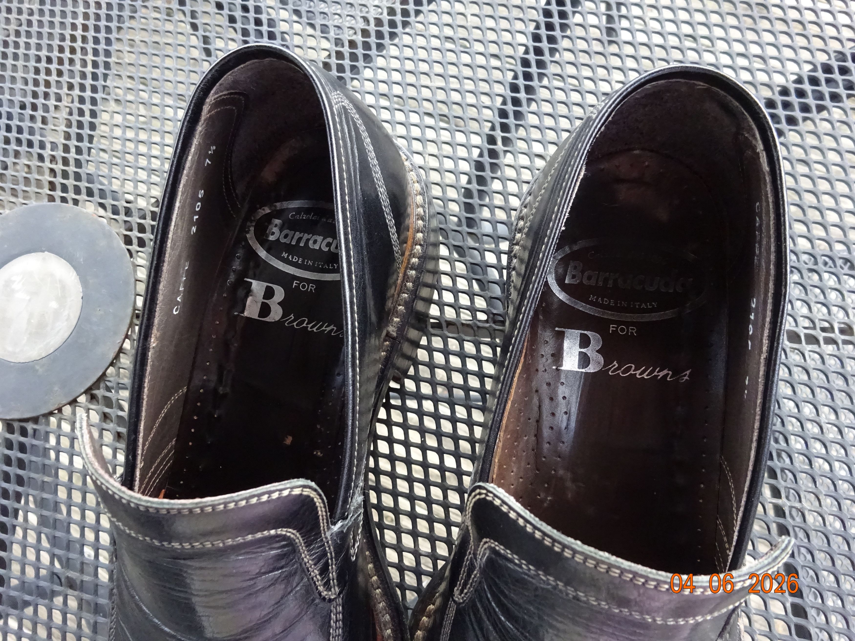 Barracuda BARRACUDA MEN'S BLACK DRESS SHOES MADE IN ITALY SZ 9.5 M/D Size US 9.5 / EU 42-43 - 4 Thumbnail