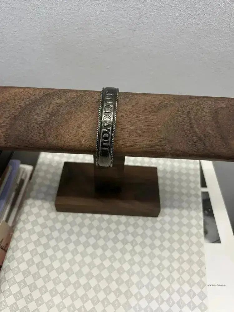 Number Nine fuck you silver 925 bracelet-2505