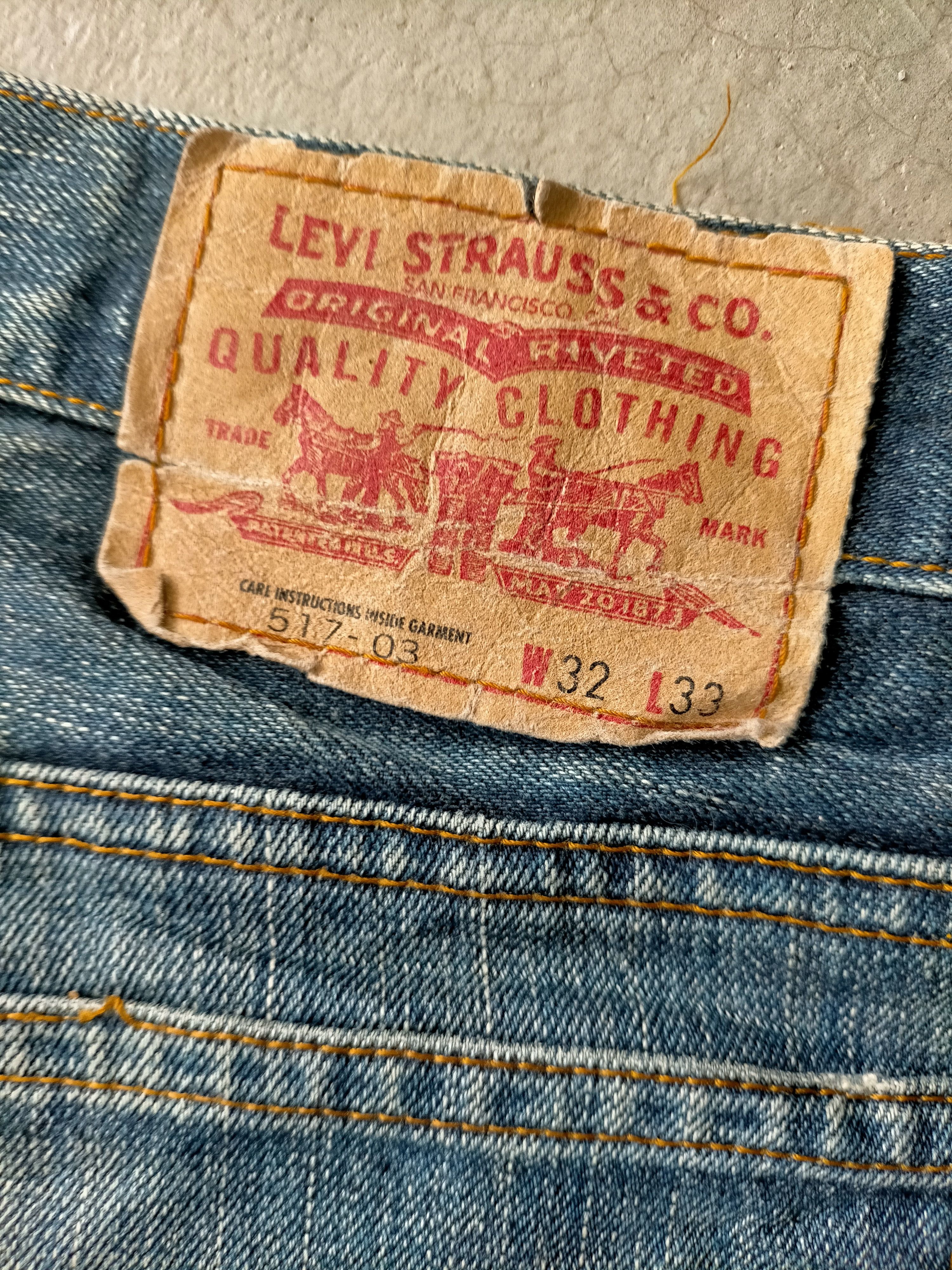 Levi's Japanese 🇯🇵 Flare Jeans Levis 517 Boot cut Denim Size US 32 / EU 48 - 23 Thumbnail