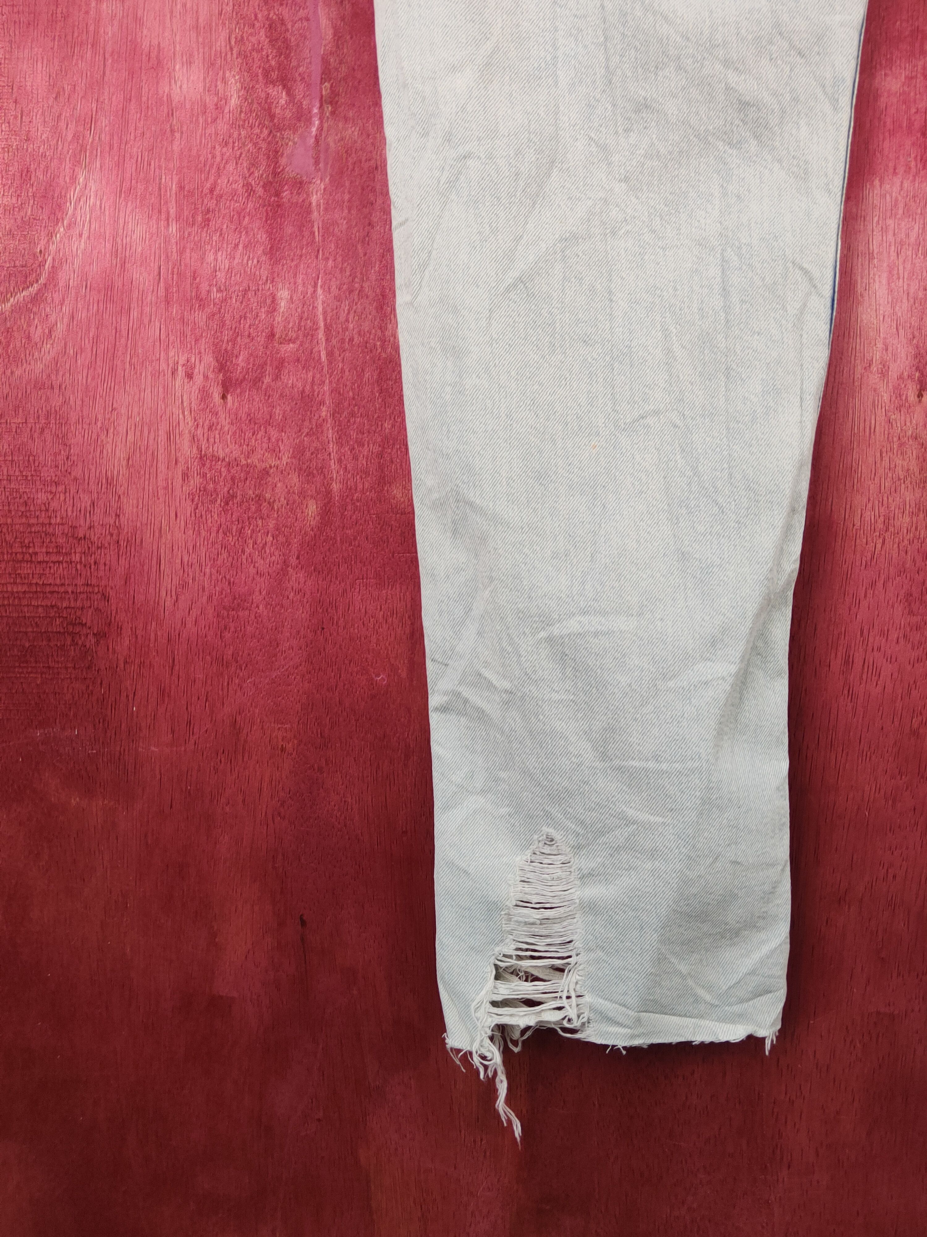 Japanese Brand & Denim Blue Faded Distressed Ripped Jeans #S2357 Size US 33 - 9 Thumbnail