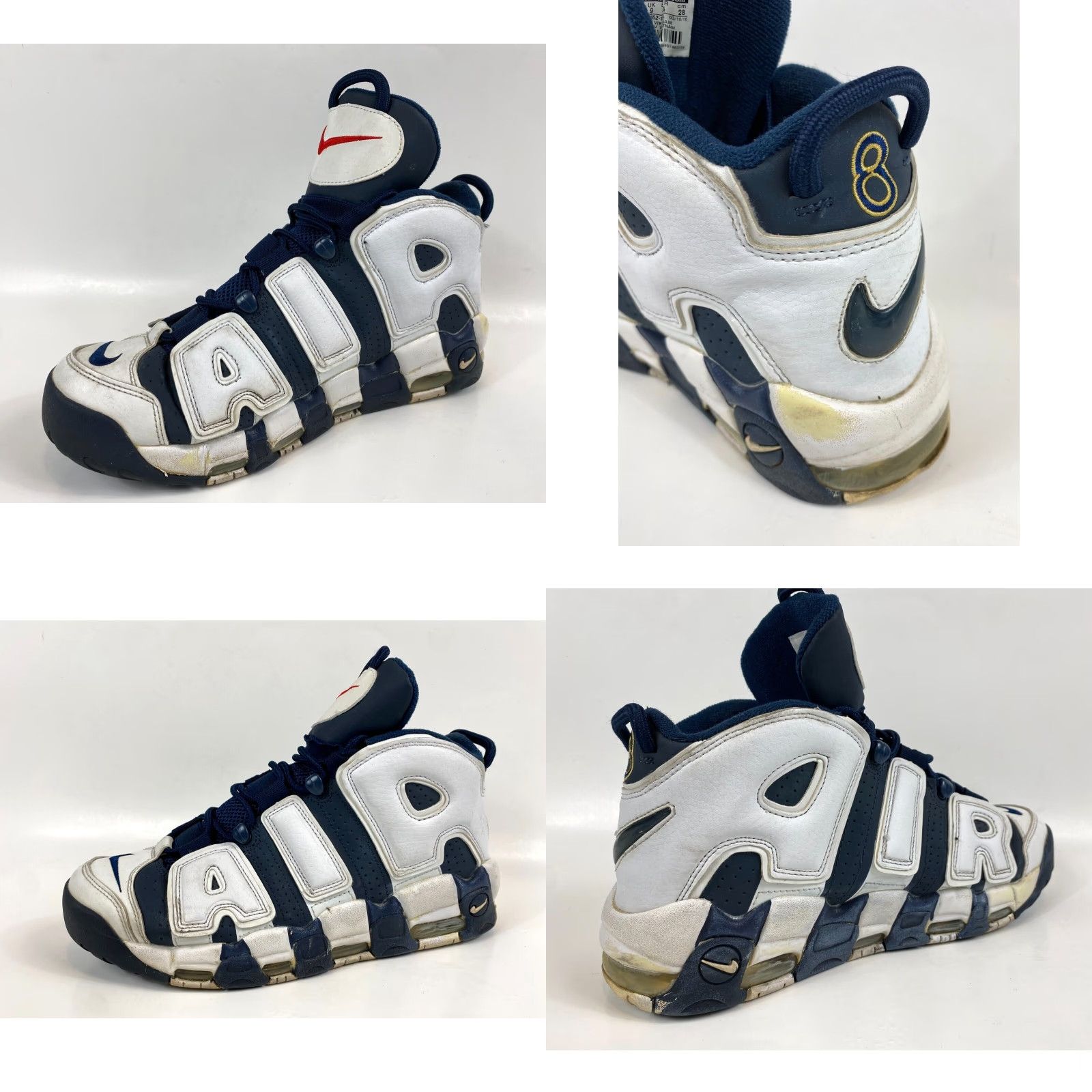 Nike VINTAGE Nike Air More Uptempo Olympic 2016 Mens Athletic Sneaker 414962-104 US 10 White Navy 90s? Size US 9 / EU 42 - 10 Thumbnail