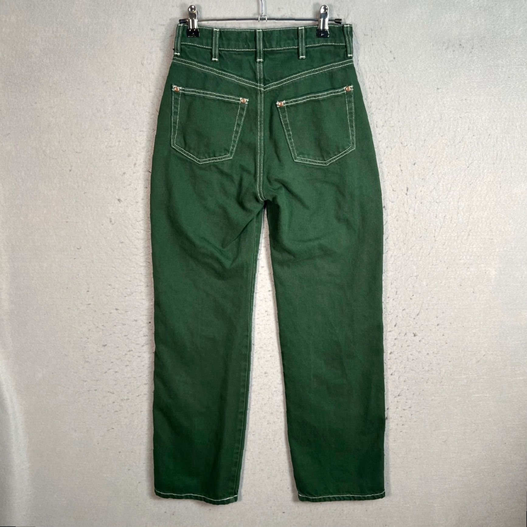 Reformation Reformation Jeans 24 Emerald Green High Rise Straight 5-Pocket Denim Adult Womens Vintage No (Adult Womens 24) Size 42" / US 20 - 2 Thumbnail