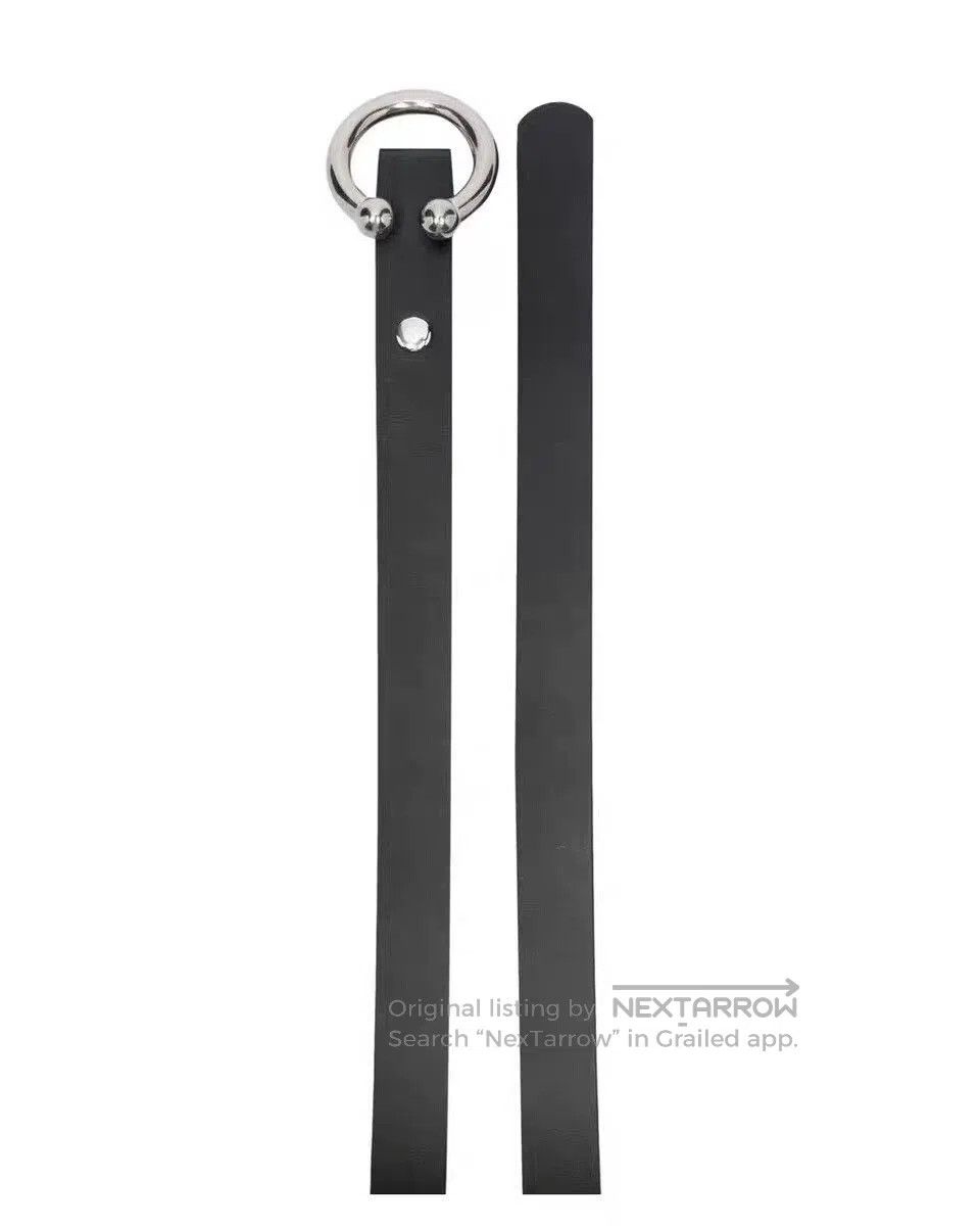 Random Identities black leather ring belt for versatile styling. Size ONE SIZE - 2 Thumbnail