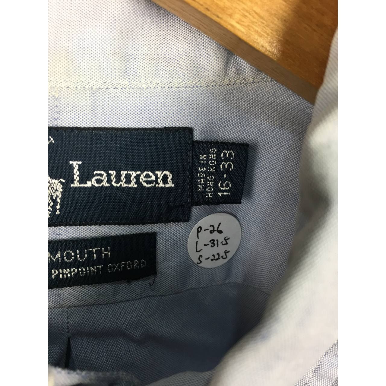 Ralph Lauren × Vintage Vtg Ralph Lauren Yarmouth Cotton Pinpoint Oxford Shirt Size US XXL / EU 58 / 5 - 15 Thumbnail