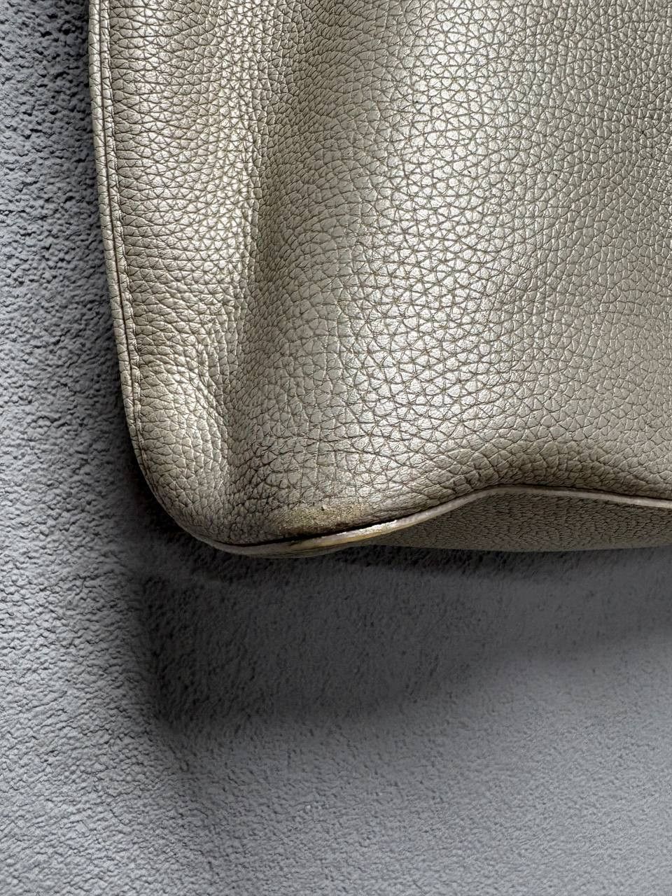 Tory Burch Tory Burch Metallic Grey Leather Perry Tote Size ONE SIZE - 4 Thumbnail