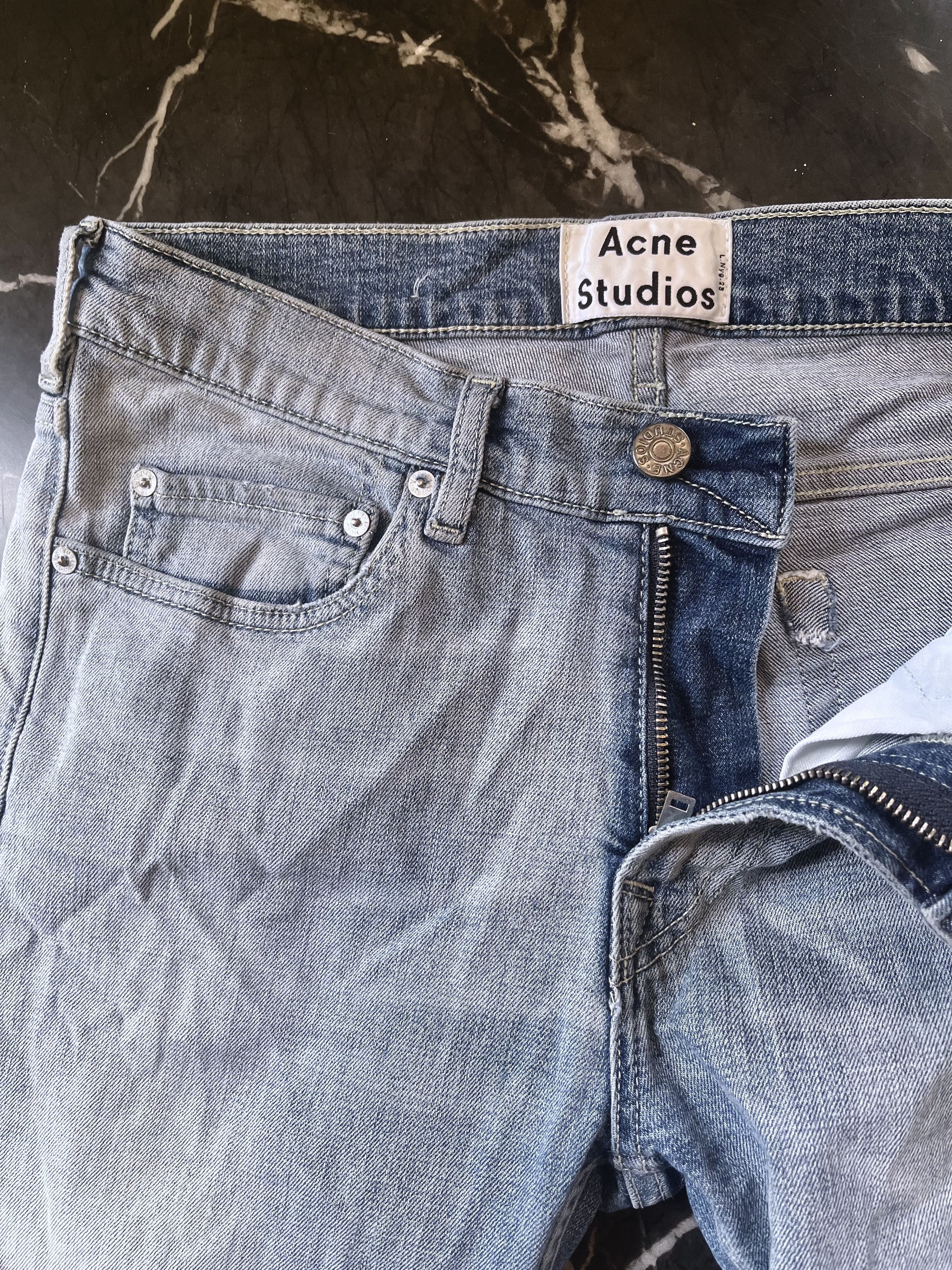 Acne Studios Ace Light Washed Selv Straight Leg Vintage Denim Size US 29 - 5 Thumbnail