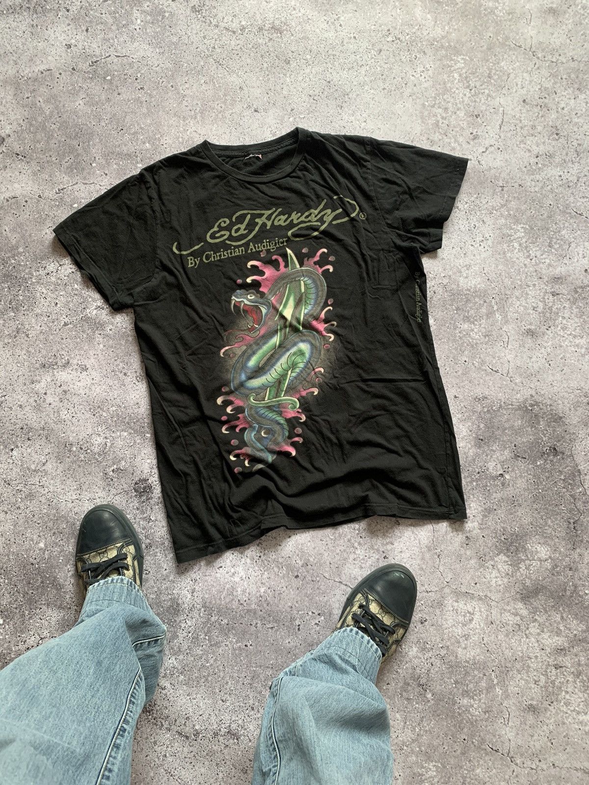 Christian Audigier 🔥ED HARDY BY CHRISTIAN AUDIGIER SNAKE Y2K T-SHIRT Size US M / EU 48-50 / 2 - 1 Thumbnail