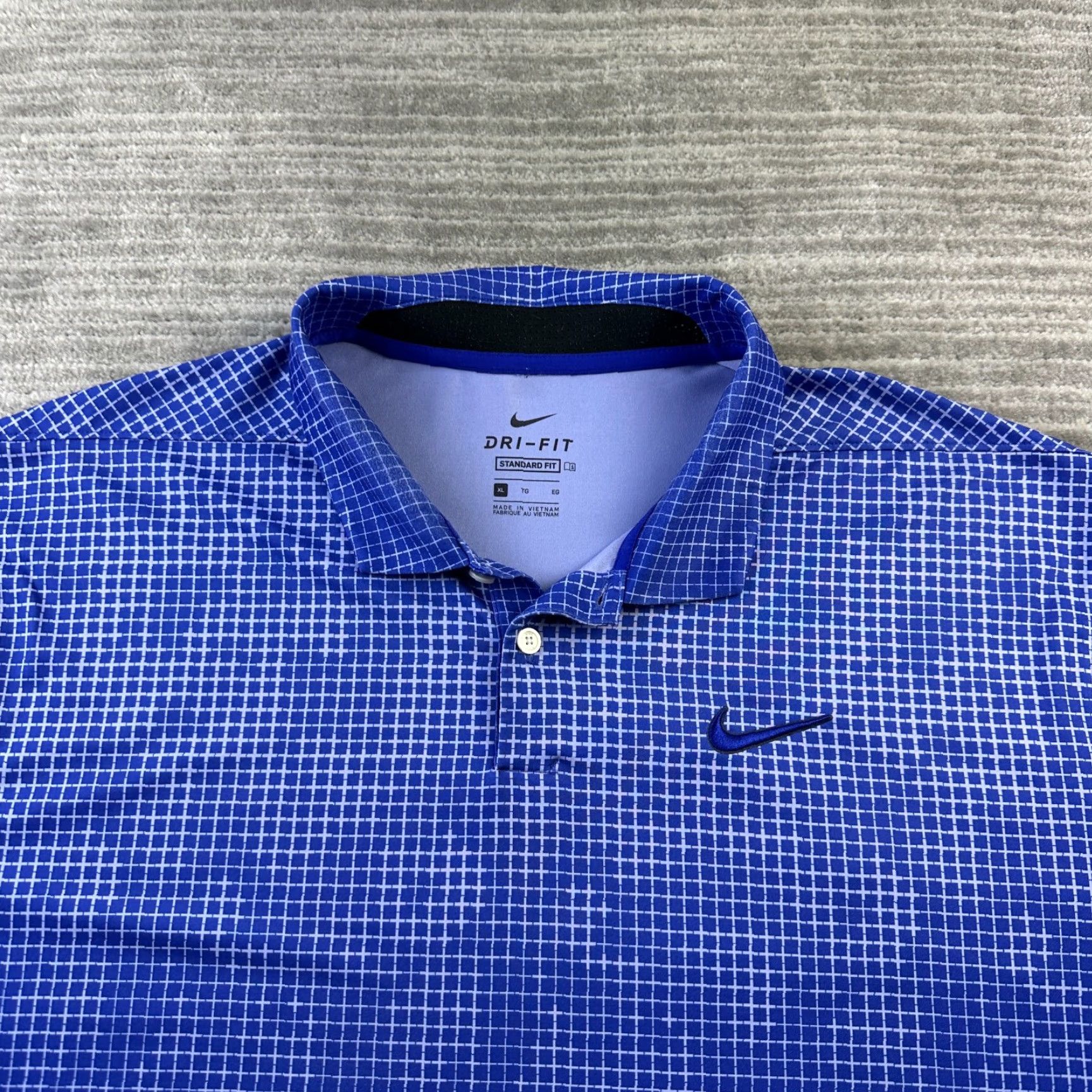 Nike Nike Polo Shirt Mens XL Blue Dri-Fit Golf All Over Print Vapor Size US XL / EU 56 / 4 - 3 Thumbnail