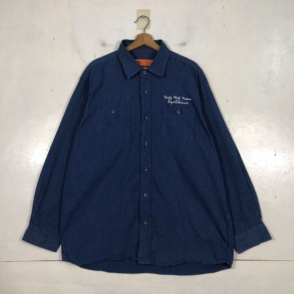 Japanese Brand Vintage Hickory Chore Striped Jacket Open Dich Size US L / EU 52-54 / 3 - 3 Thumbnail