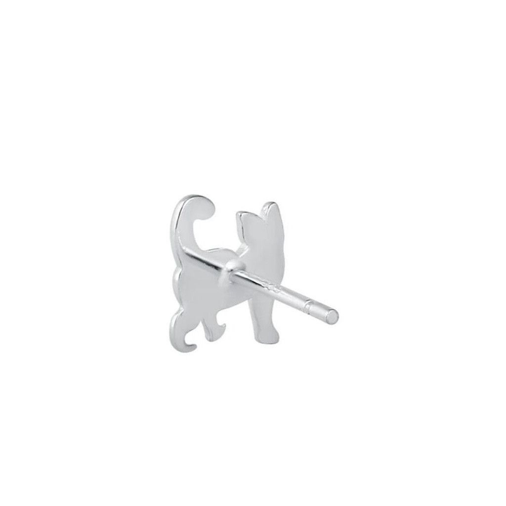 Other Sterling Silver Cat Stud Earrings New Size ONE SIZE - 4 Thumbnail