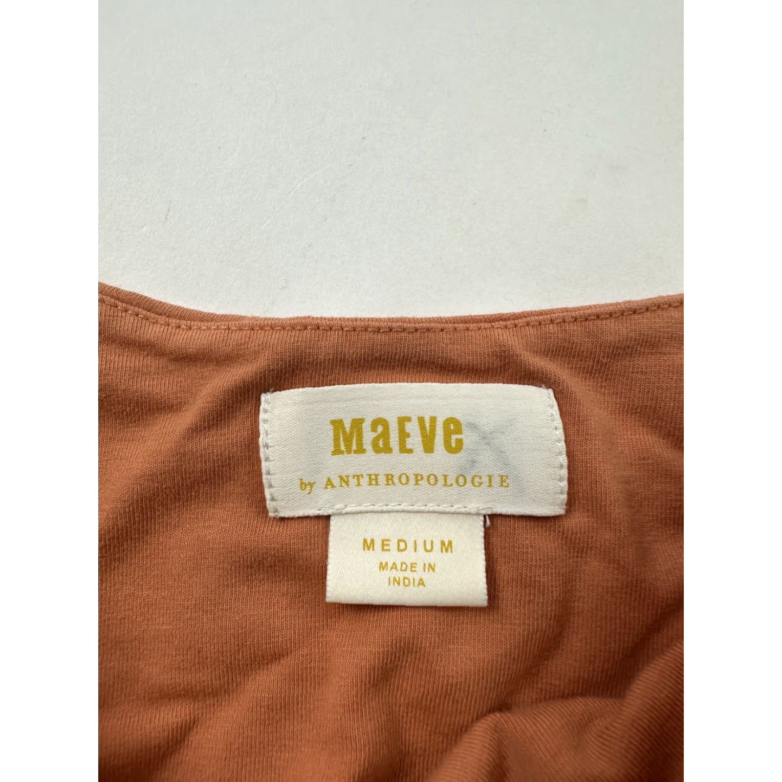 Vintage Maeve Shirt Womens M Cropped Tank Top Orange Ruffled Bubble Hem Sleeveless Spaghetti Strap Scoop Neck Casual Beach Summer Size M / US 6-8 / IT 42-44 - 3 Thumbnail