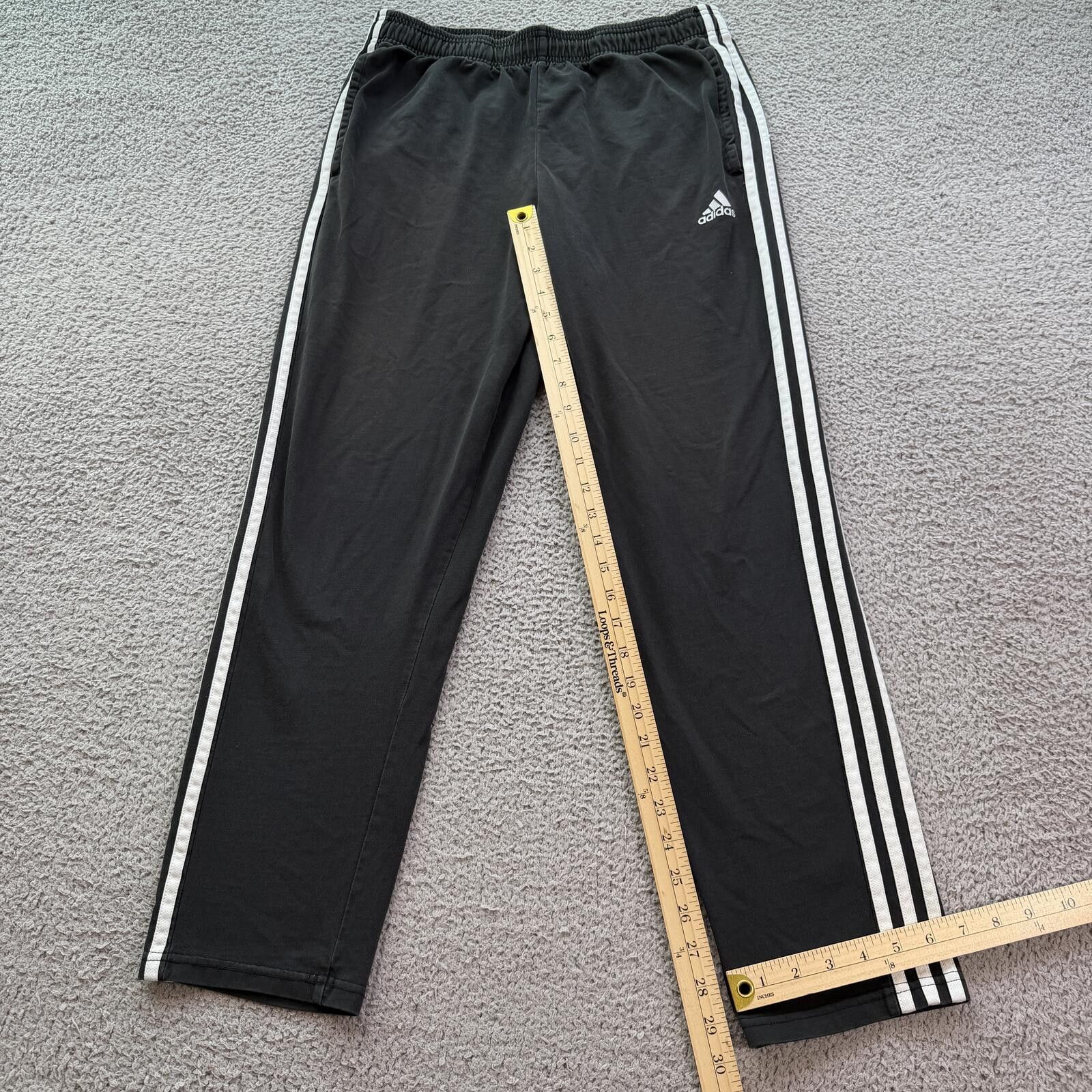 Adidas Adidas 3 Stripe Black Track Pants Joggers Men L Athletic Y2K Size US 34 / EU 50 - 4 Thumbnail